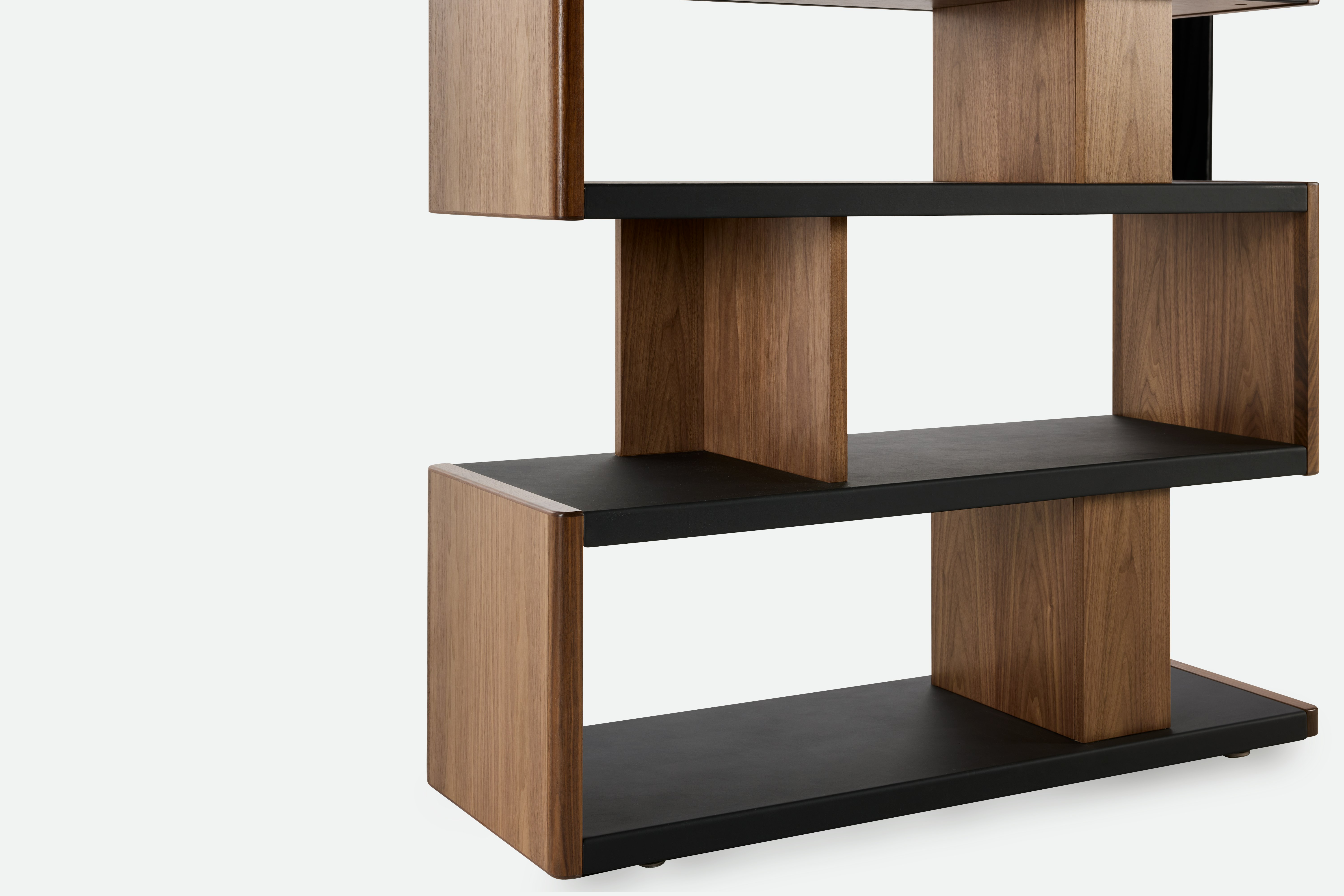 New Canaan High Bookshelf - black,  walnut