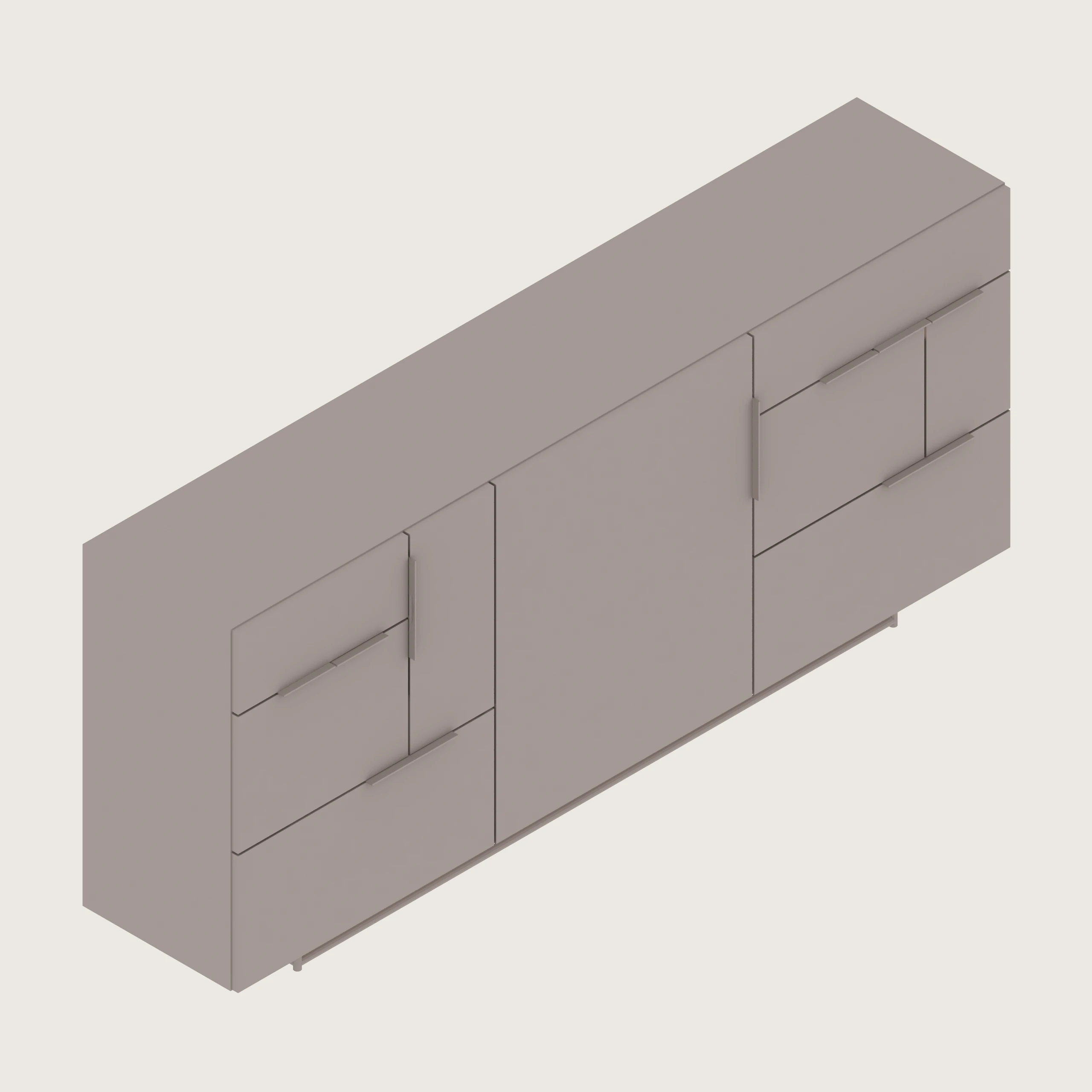 A generic rendering - Domino Sideboard | 3 Units Wide