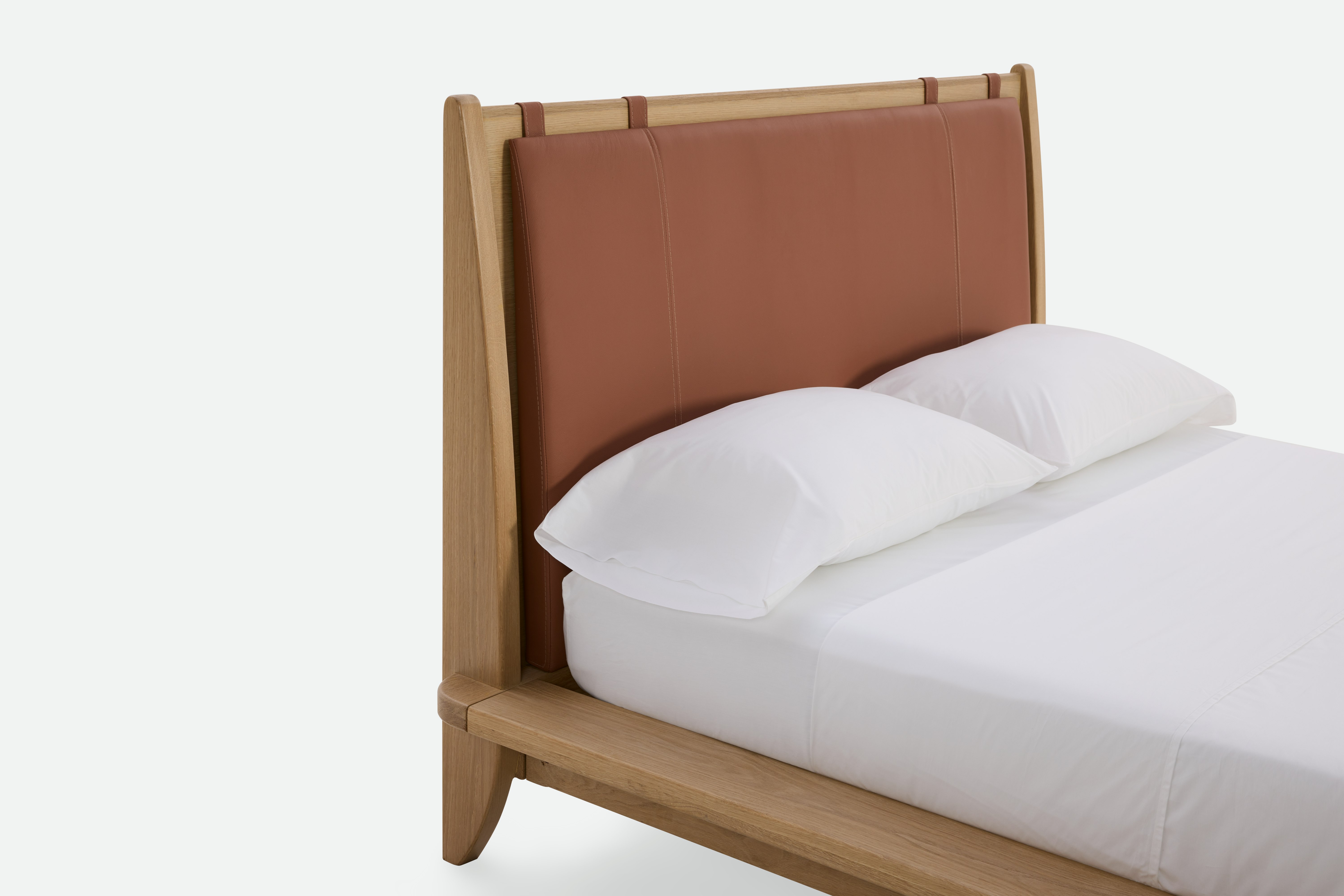 Noviembre Bed - oak,  cognac