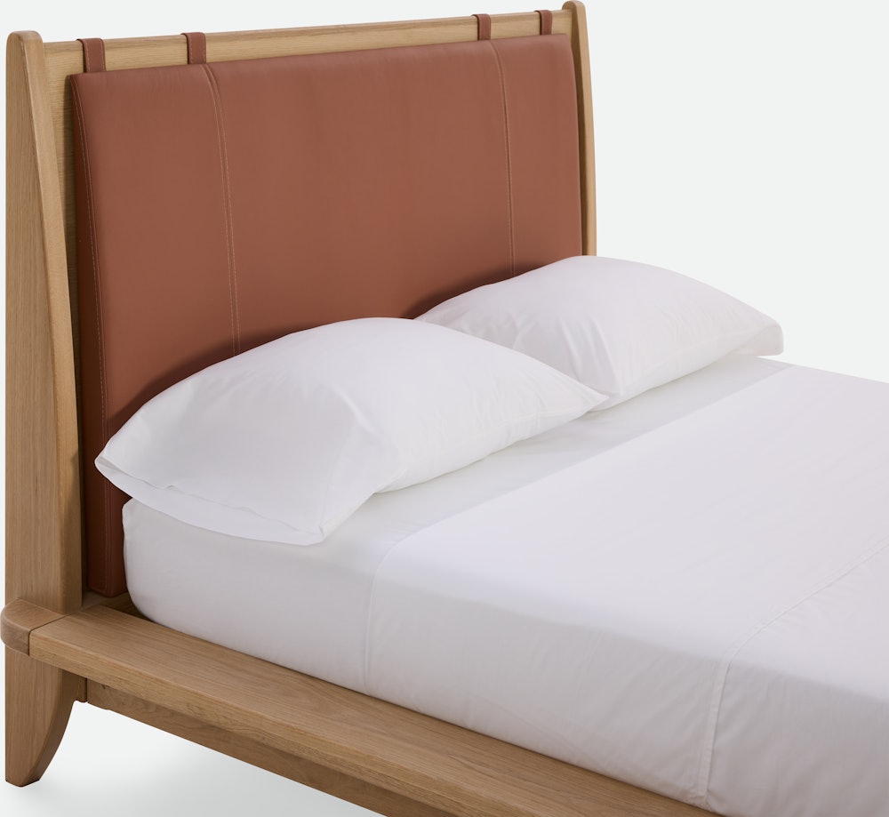 Noviembre Bed - oak,  cognac