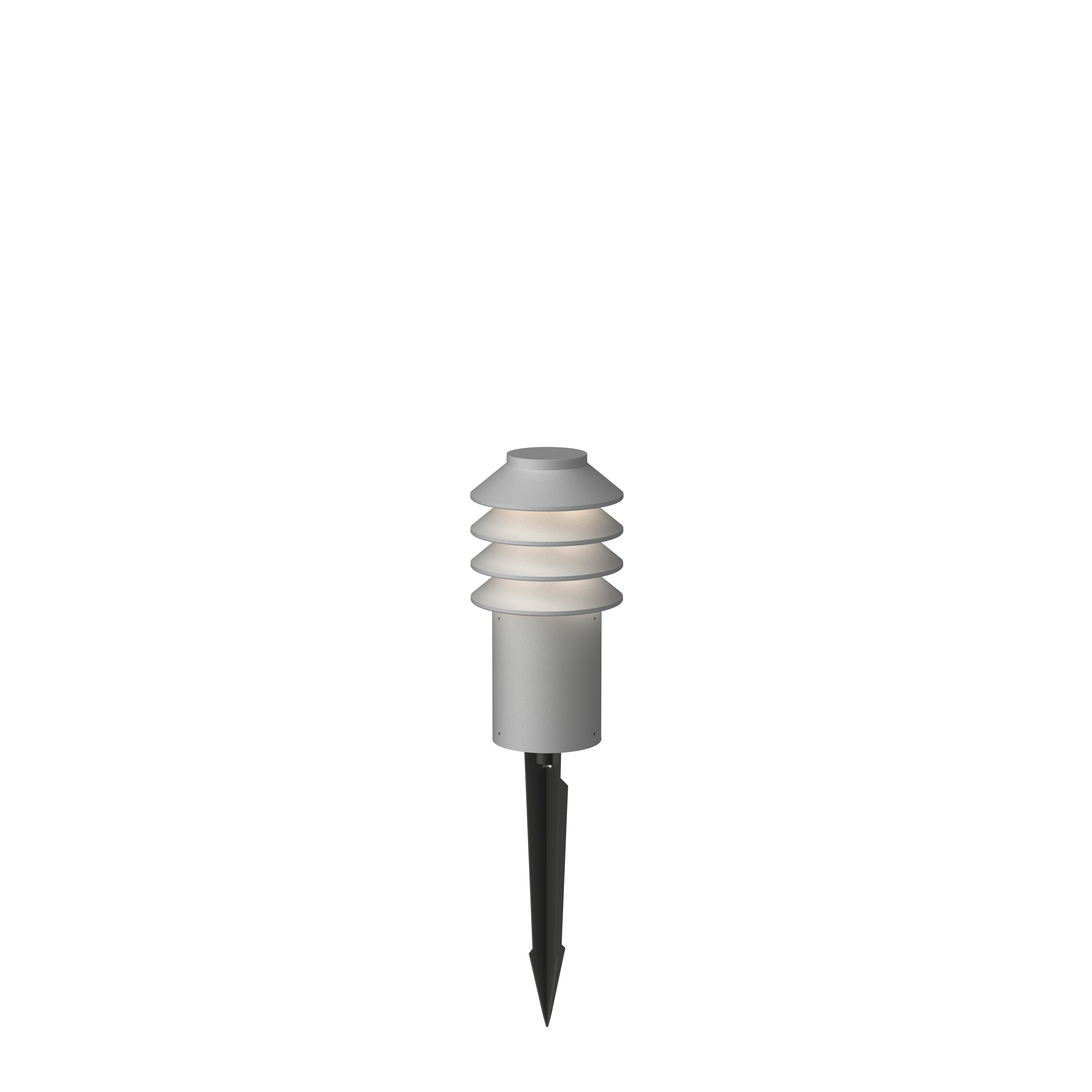 Bysted Garden Bollard - Small, Natural paint aluminum, LED 3000K, Spike without power supply