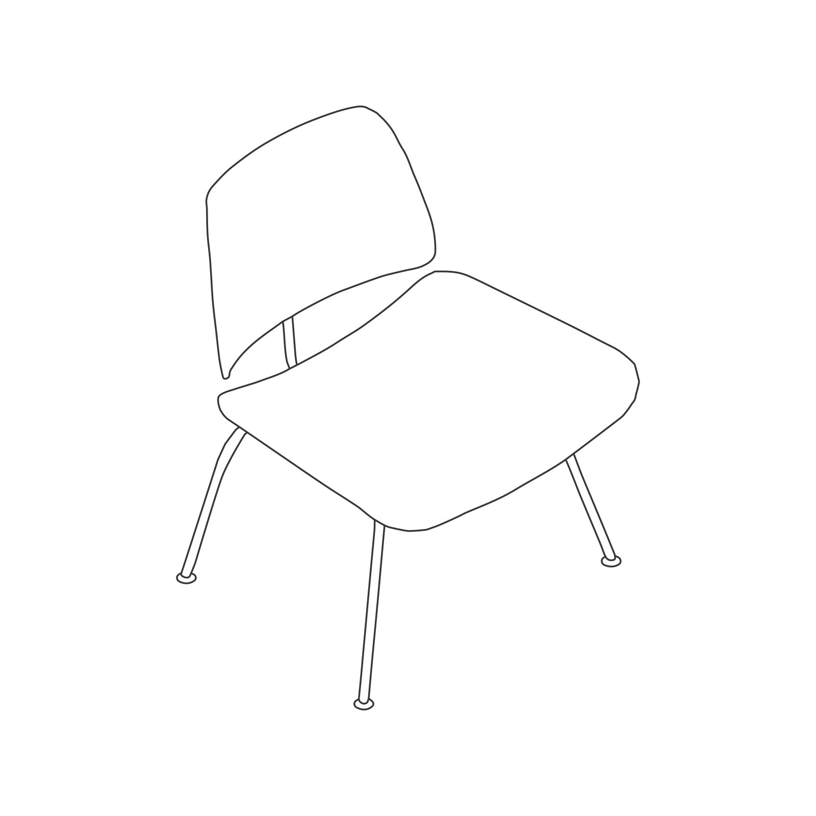 Eames Molded Plywood Lounge Chair Metal Base (LCM)