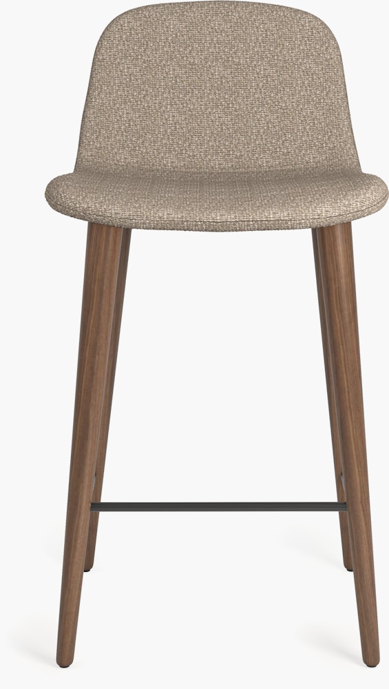 Bacco Stool - Counter Height, Melange, 401 Gypsum, Walnut