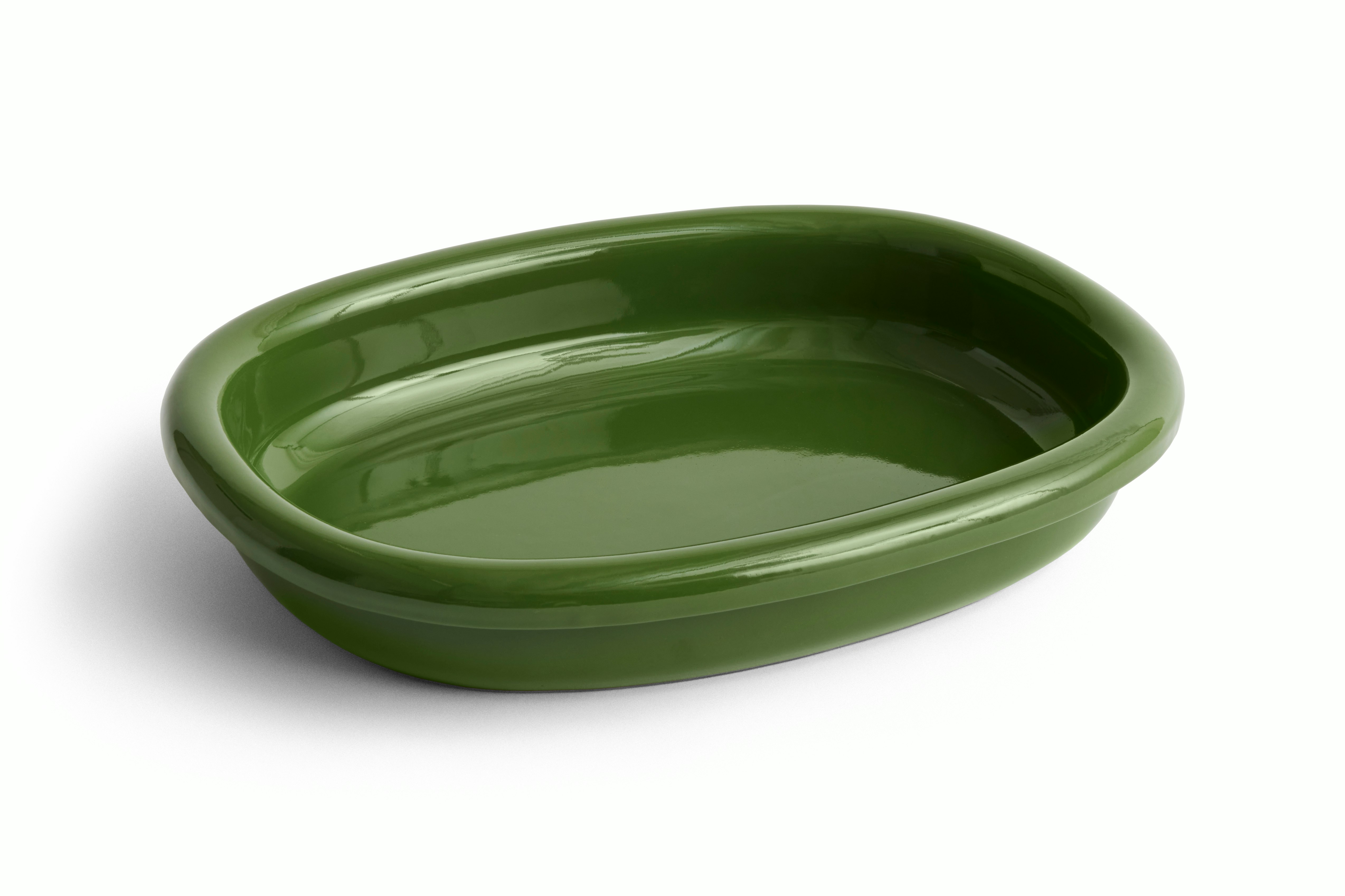 Barro Oval Dish - Large Green