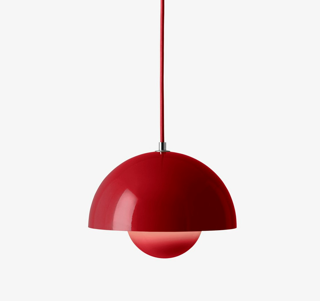 VP1 Flowerpot Pendant - Vermillion Red