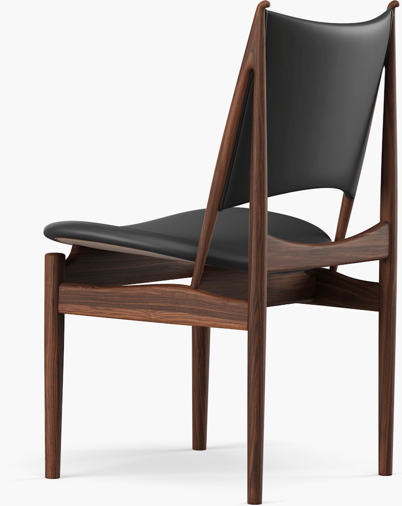 Egyptian Chair - Walnut, Elegance Leather, Black