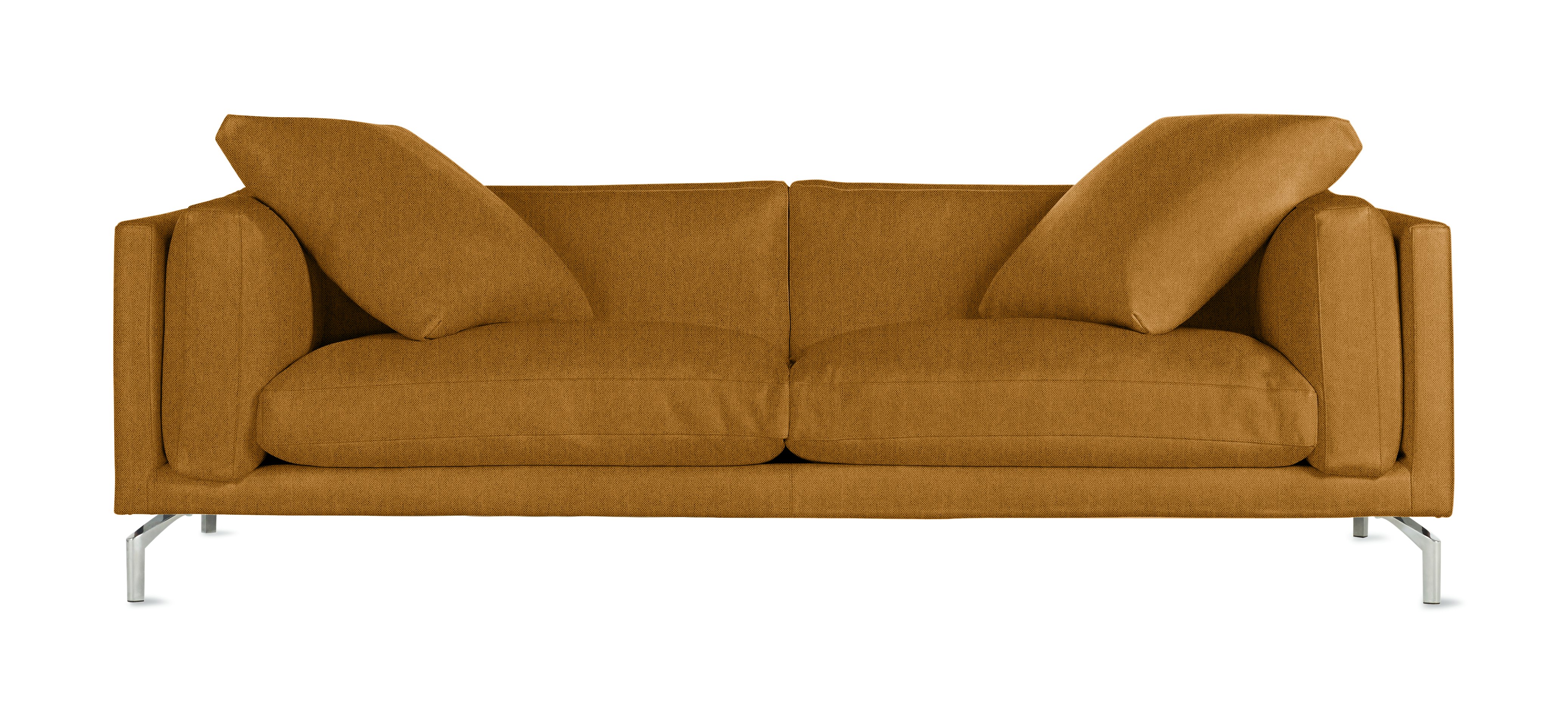 A Como Sofa in Mode: Nutmeg viewed from the front.