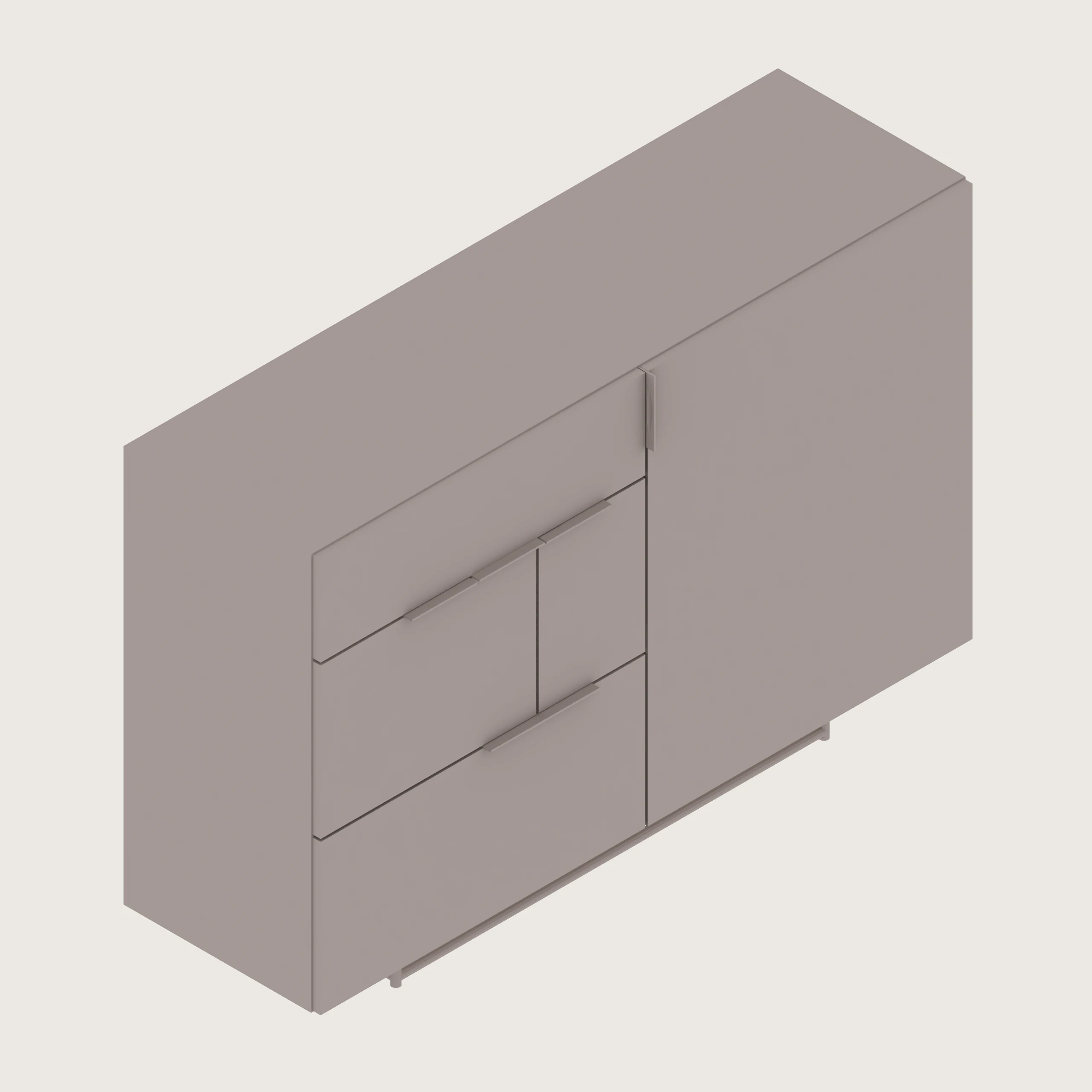 A generic rendering - Domino Sideboard | 2 Units Wide