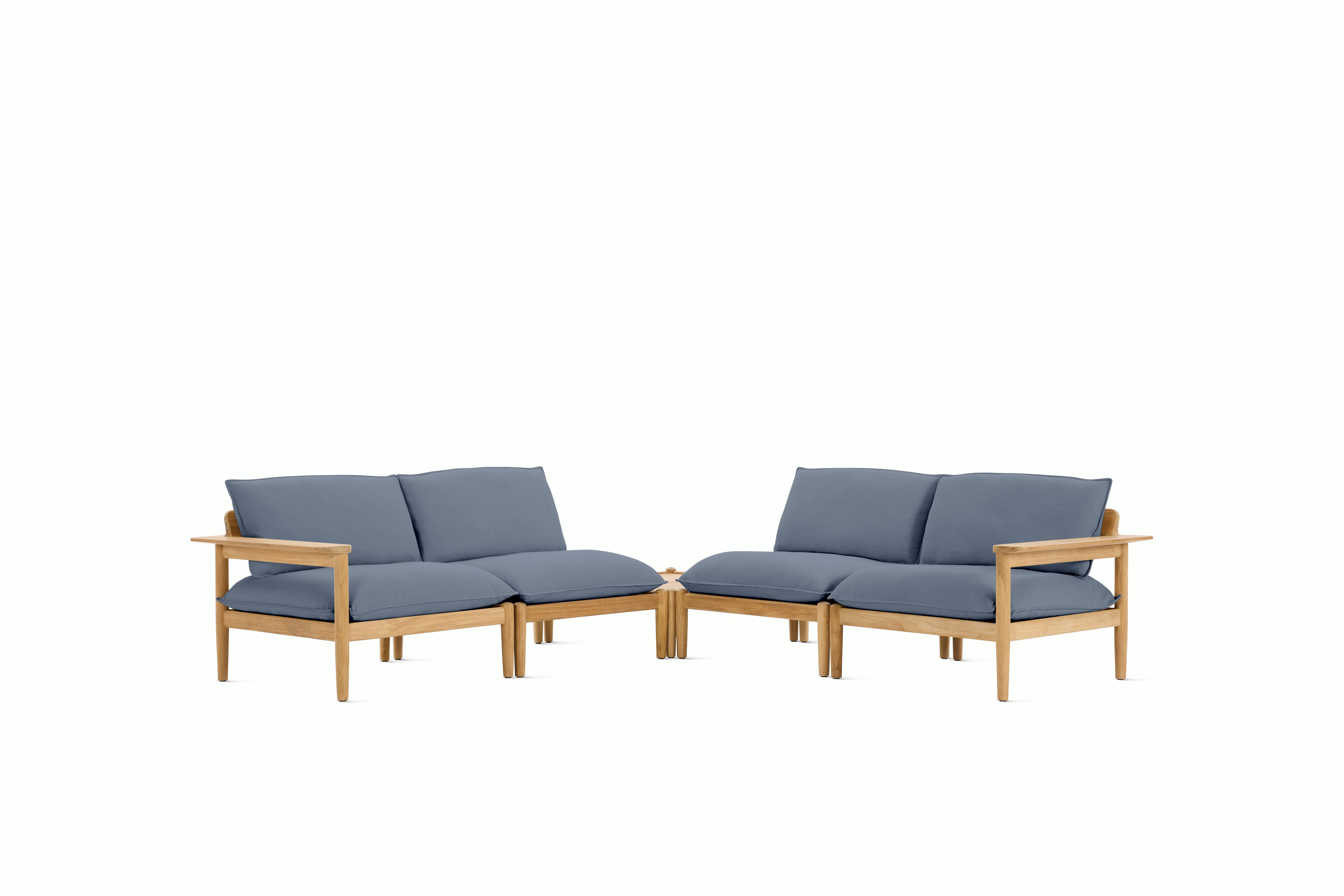 Terassi Corner Sectional with Table - Sky, FSC Certified