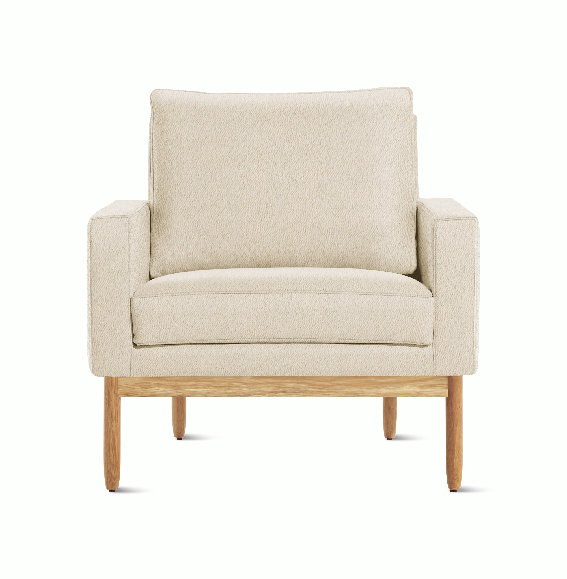 A Raleigh Armchair in Viewed from the front.