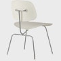 White and Chrome - Eames Molded Plastic Dining Chair (EC-127)