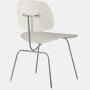 White and Chrome - Eames Molded Plastic Dining Chair (EC-127)