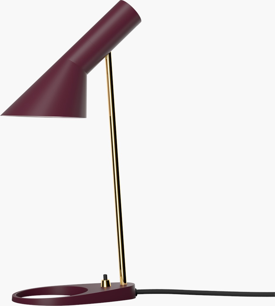 AJ Table Lamp - Mini, Burgundy  and Brass