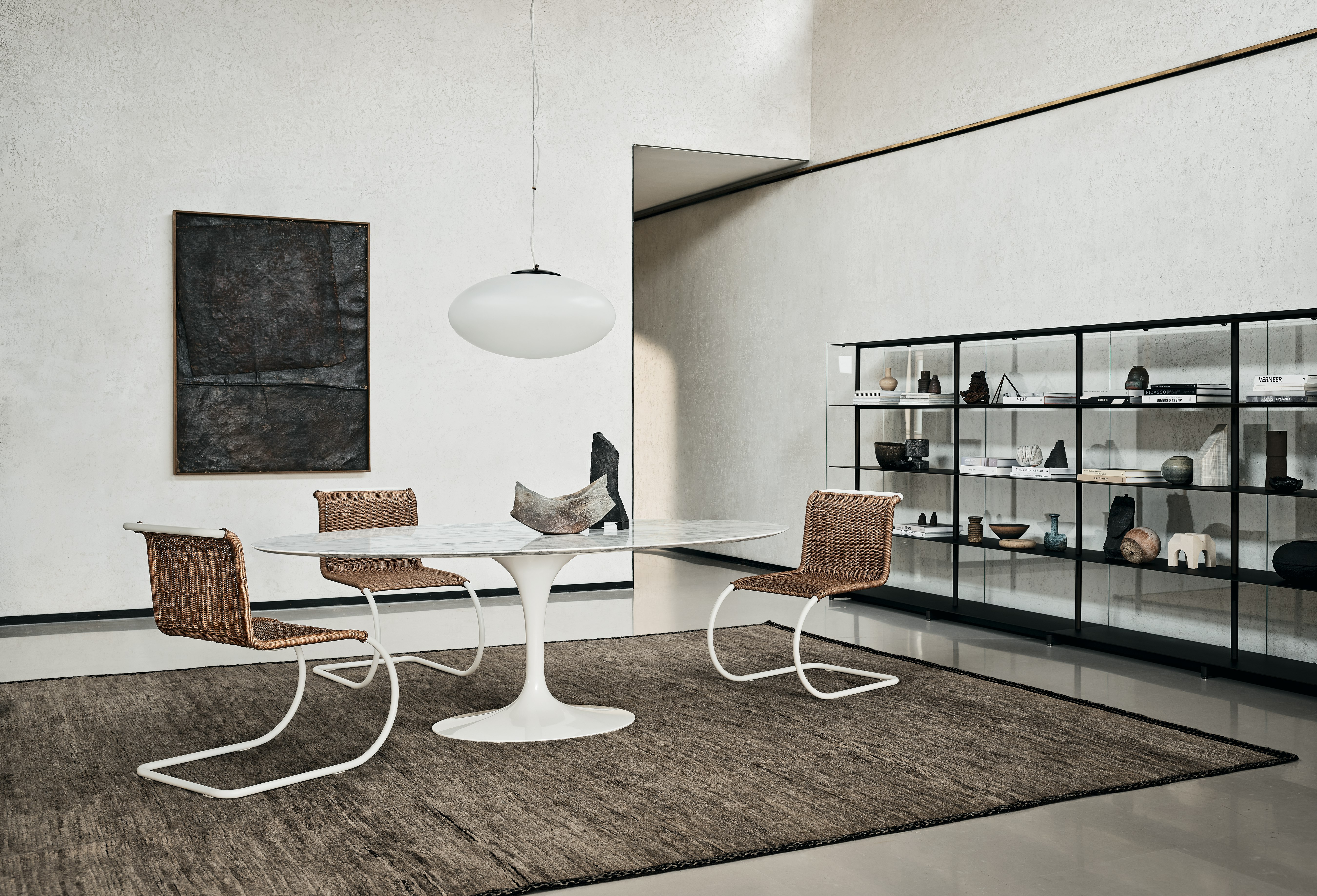 MR Chairs in rattan and white