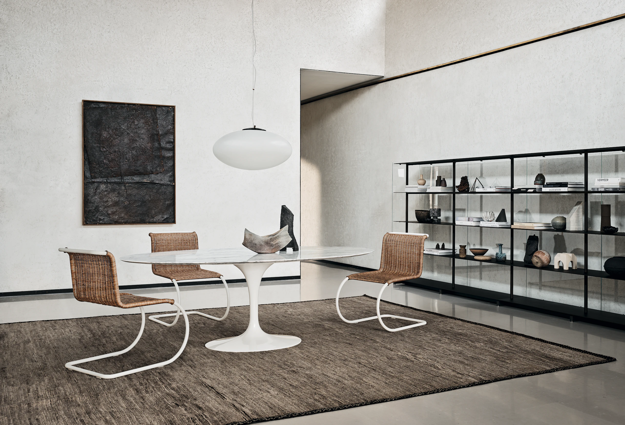 MR Chairs in rattan and white