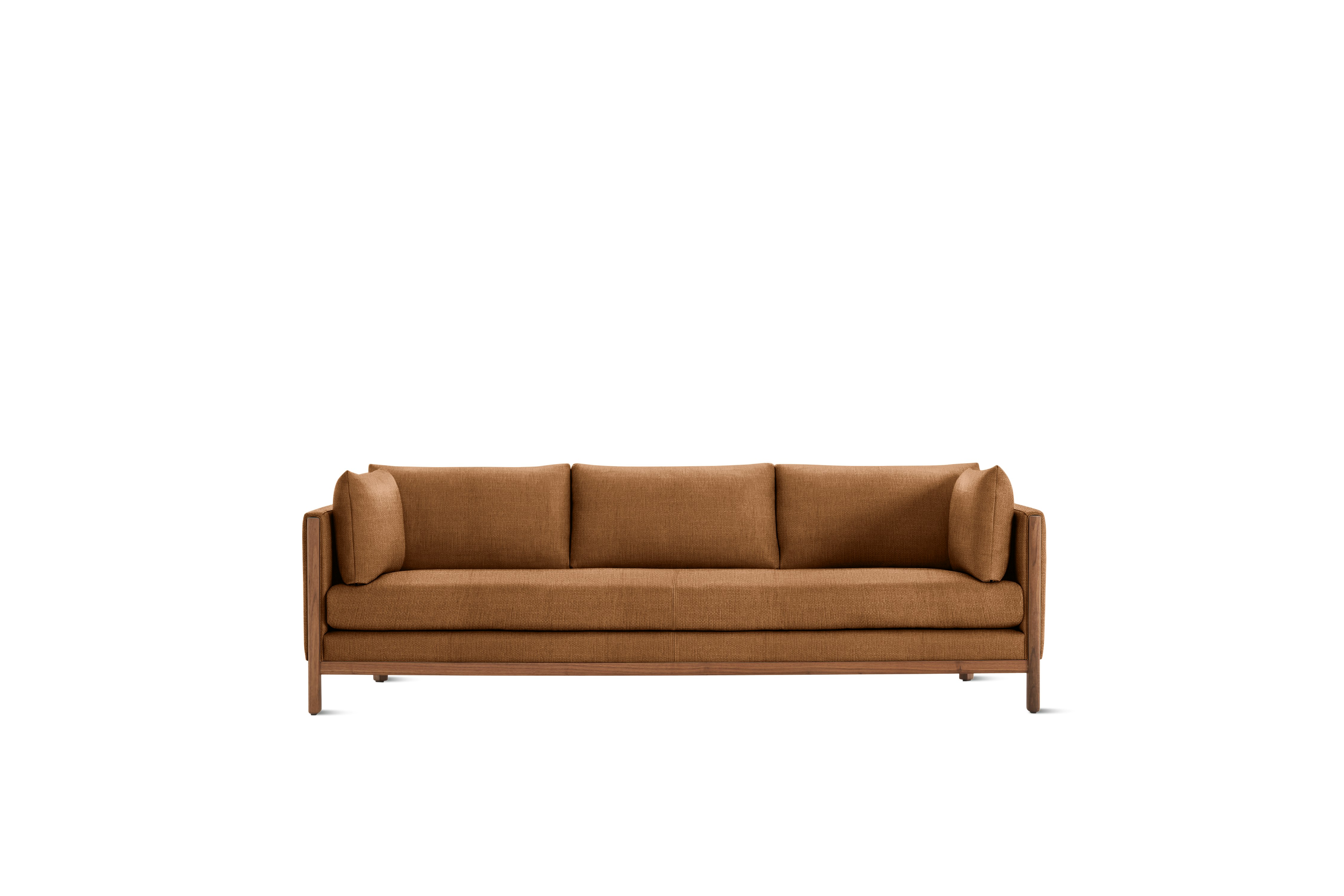 Emmy Sofa, 92 In, Crypton Robusta, Rattan , Walnut