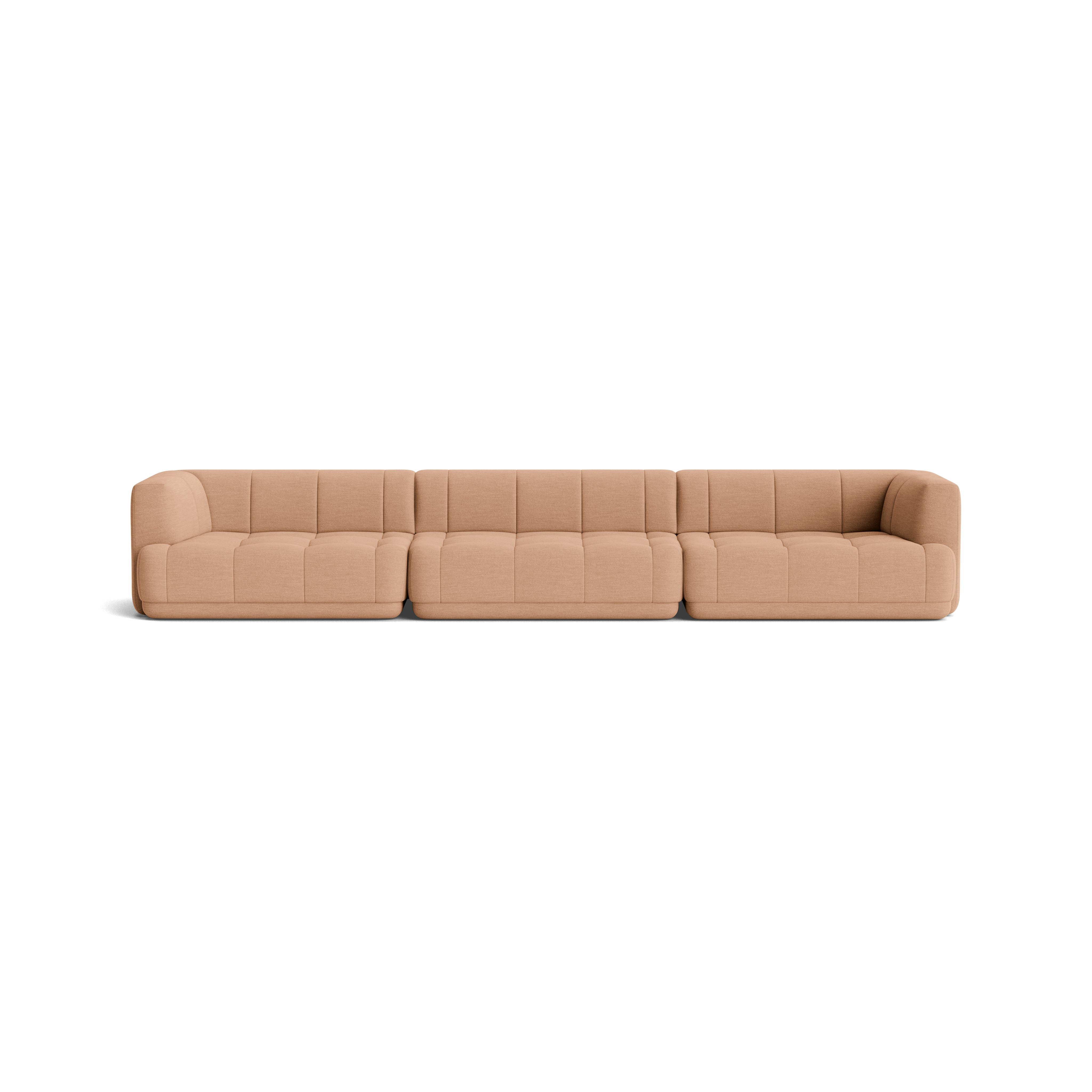 A Quilton Modular Sofa - 167.75 Inch, Mode, Blush in Mode viewed from the front.