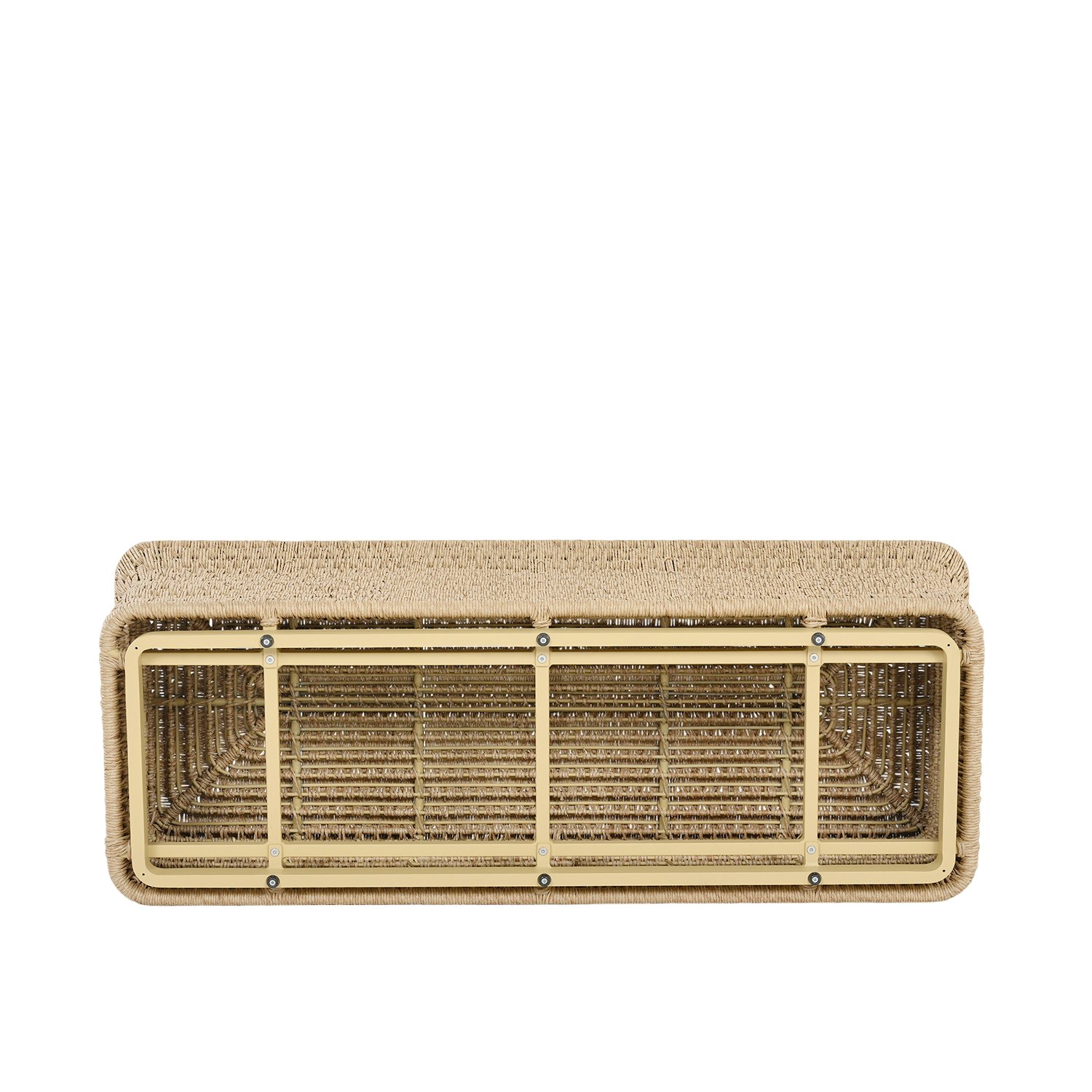 Woven Outdoor Bench - All Weather Twisted Resin Cord