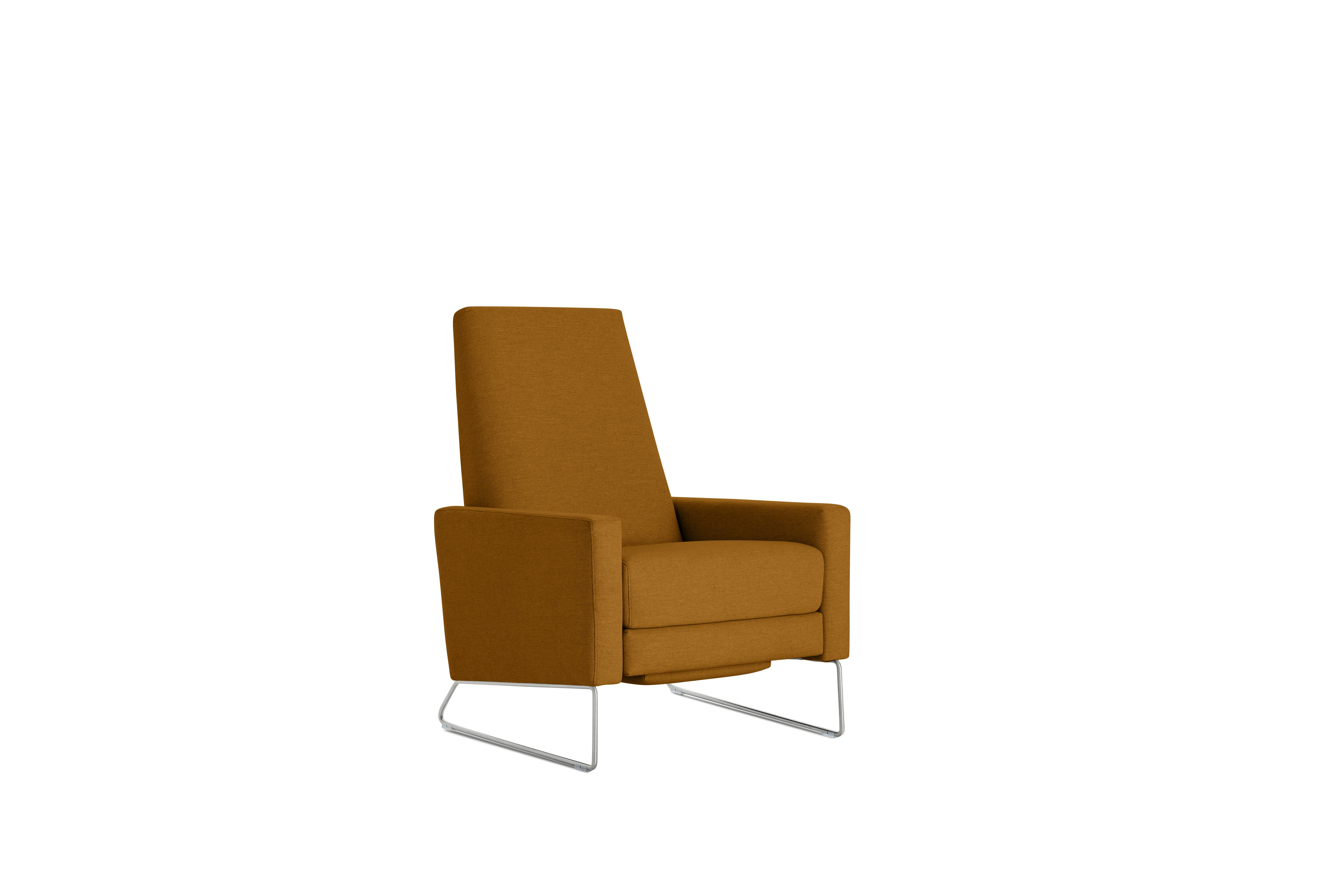 Flight Recliner 2.0 - Tall, Fabric, Mode, Nutmeg, Stainless Steel