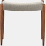 Moller 80A Stool - Walnut,  Album Linen,  Wisp