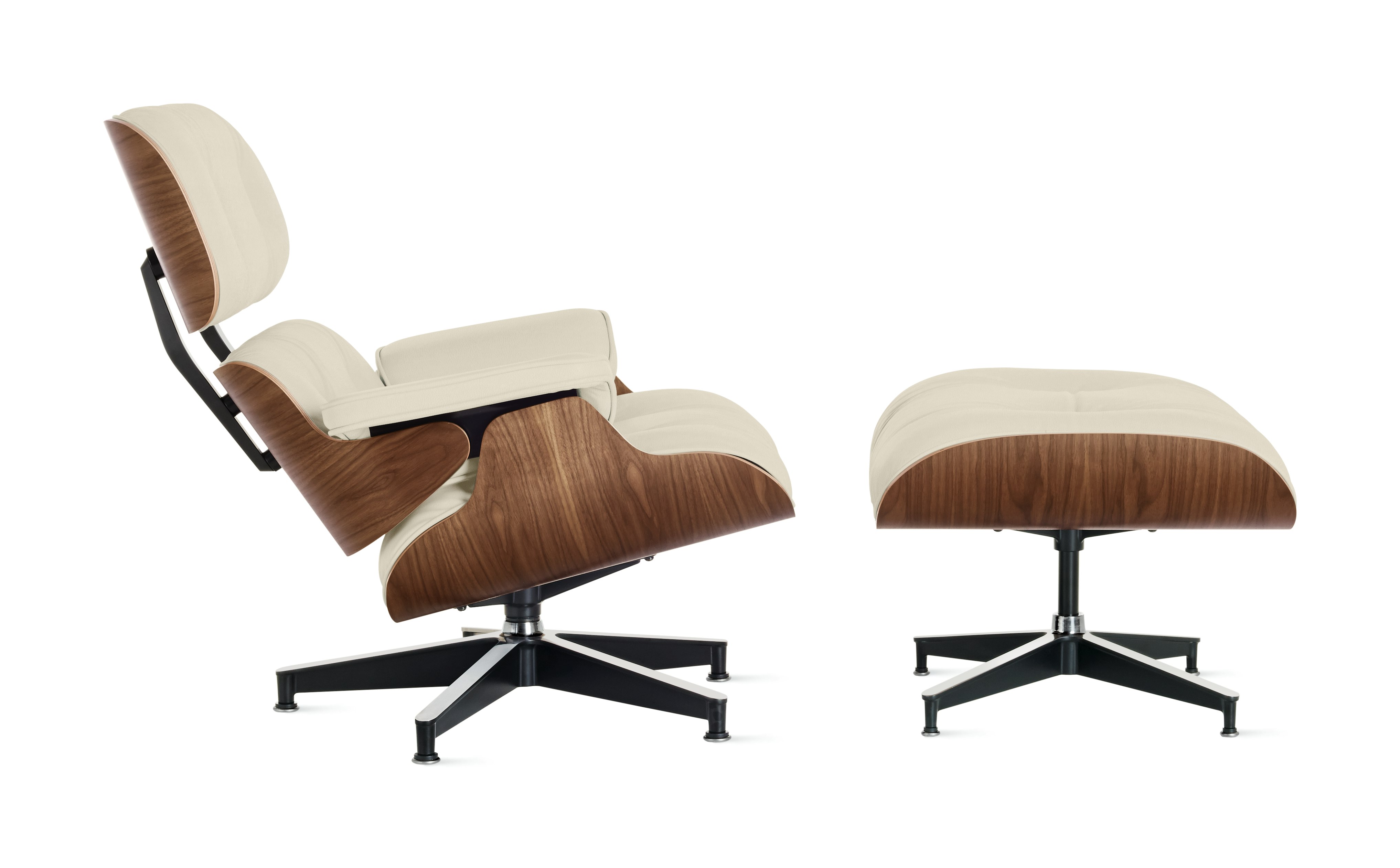 Eames Lounge and Ottoman in Prone and Stow leathers