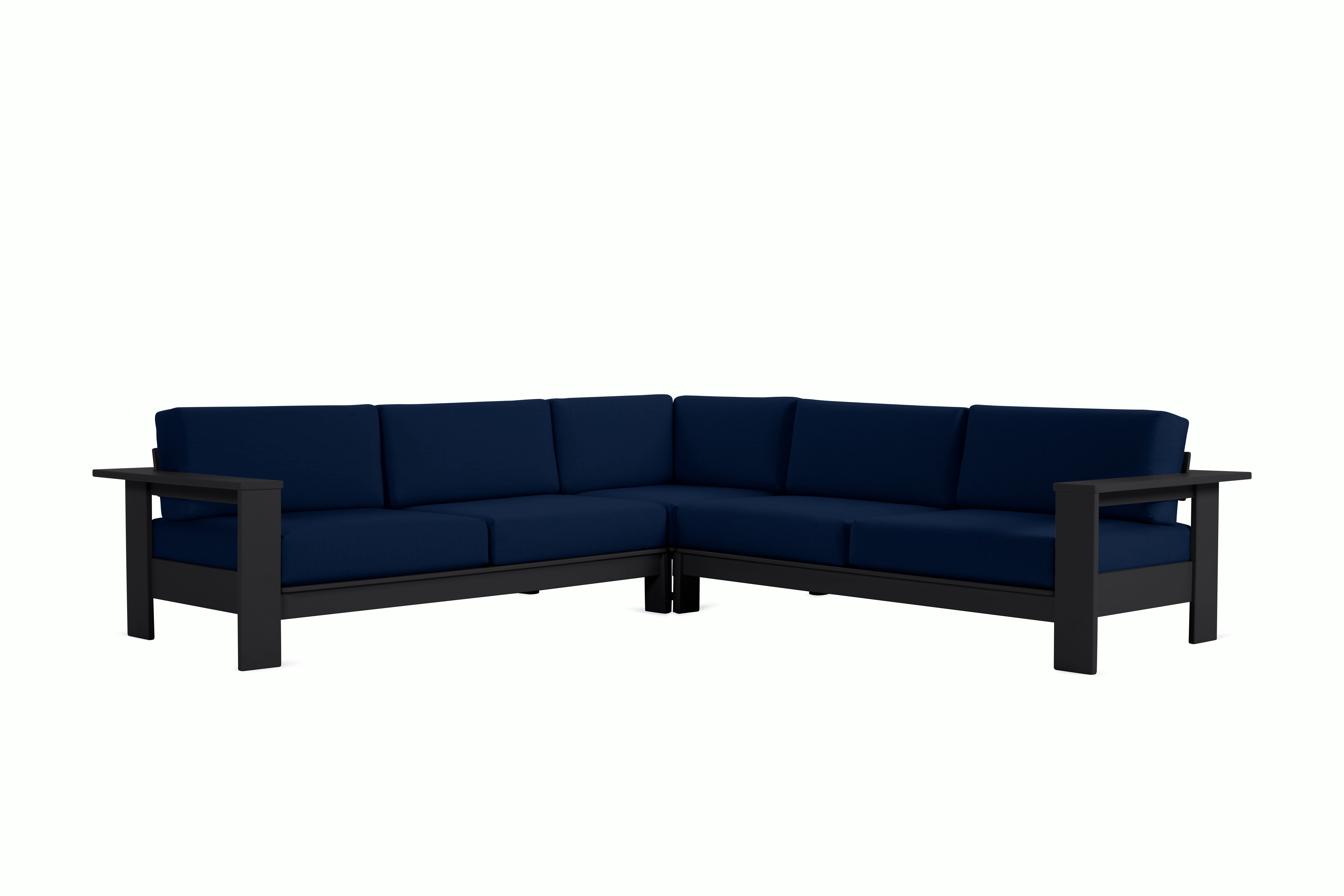 Pepin Corner Sectional - black,  navy-blue