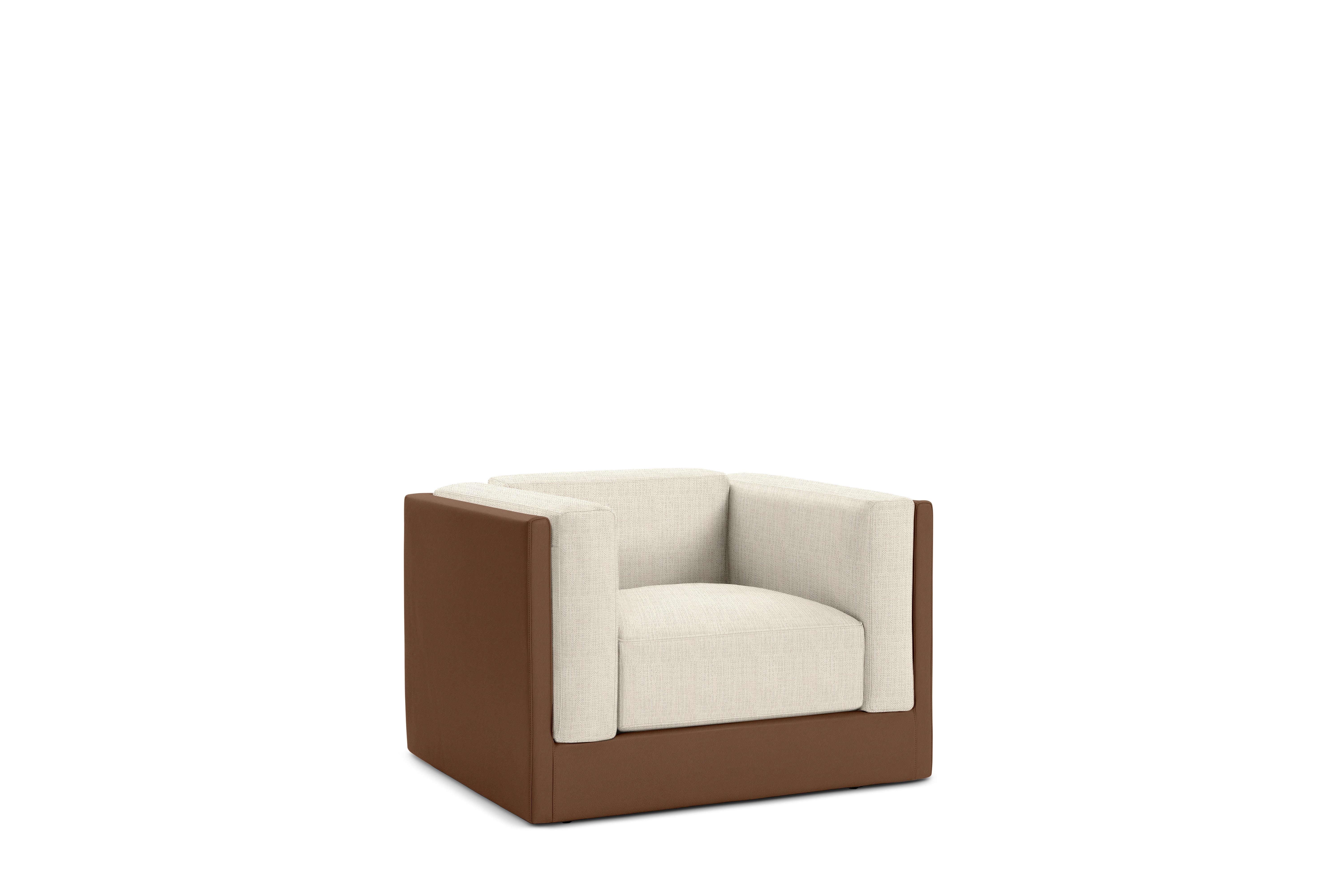 Symme Armchair - Leather Frame