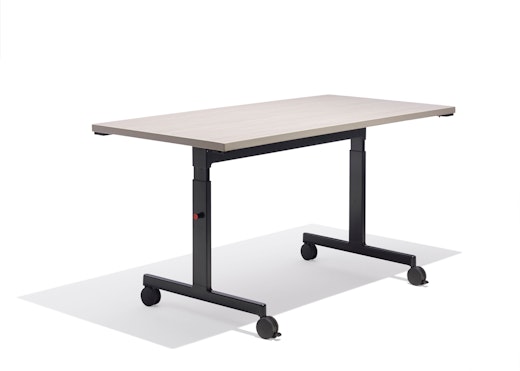 Pixel T-Leg Height Adjustable black leg whitened ash laminate top folkstone urethane edgeband