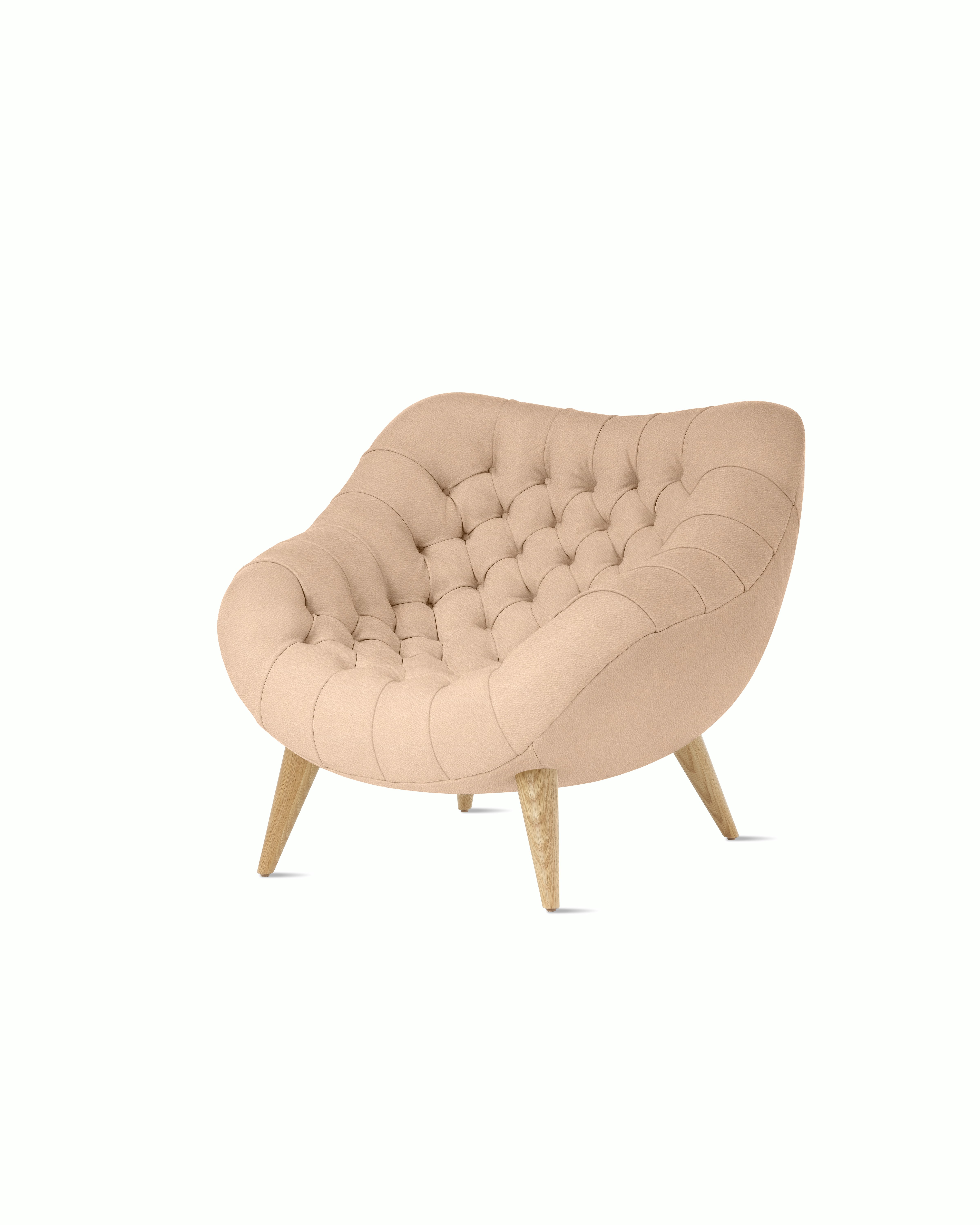 Rohde Easy Chair - Oak,  Prone Leather,  Balsa