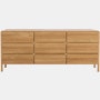 Sumu Dresser - Oak 9 Drawer Dresser