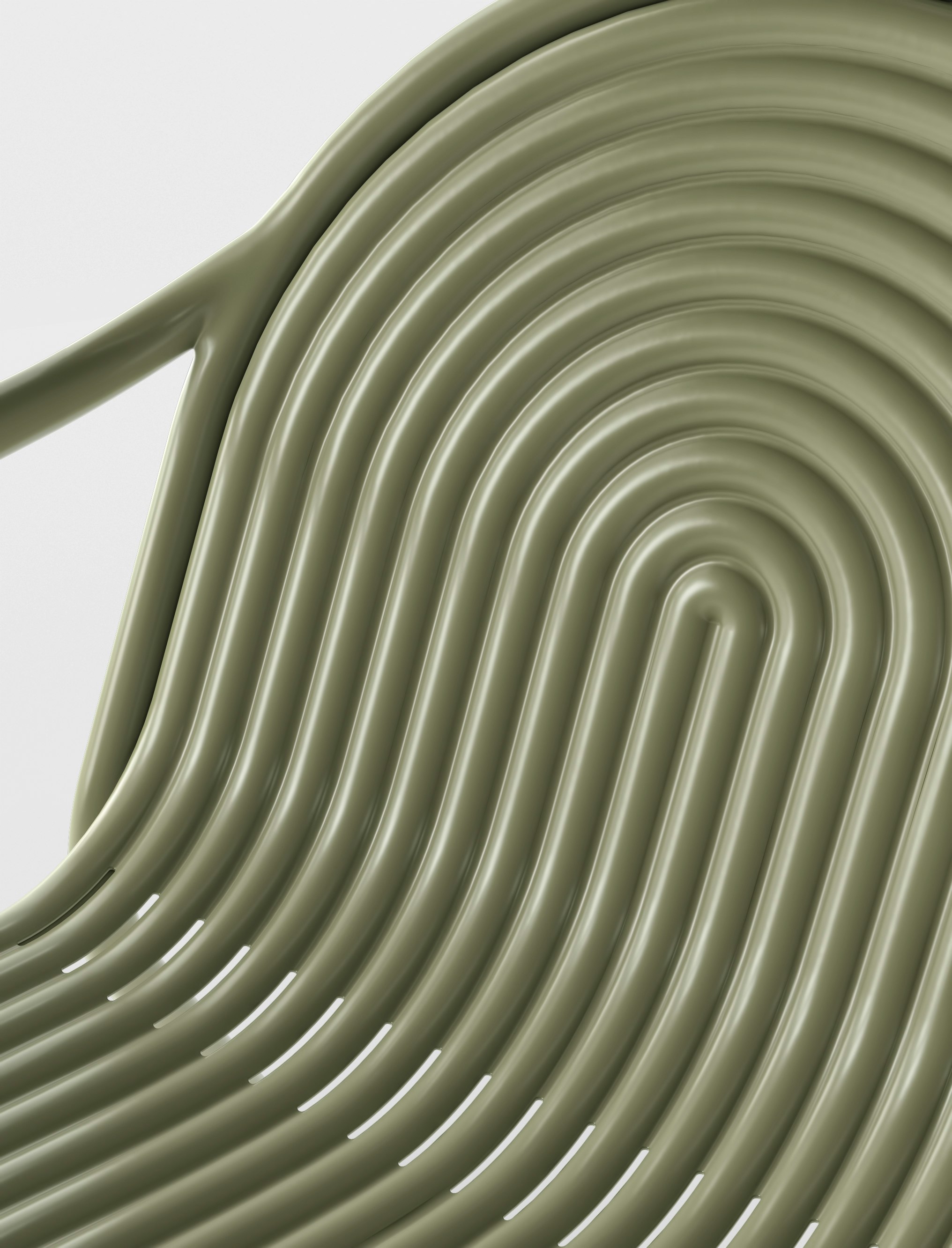 A detailed look at the Groove Outdoor Lounge Chair in Moss.