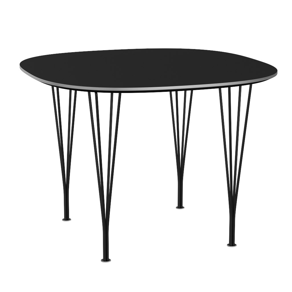 Supercircular Dining Table - Black Fenix Laminate, Black