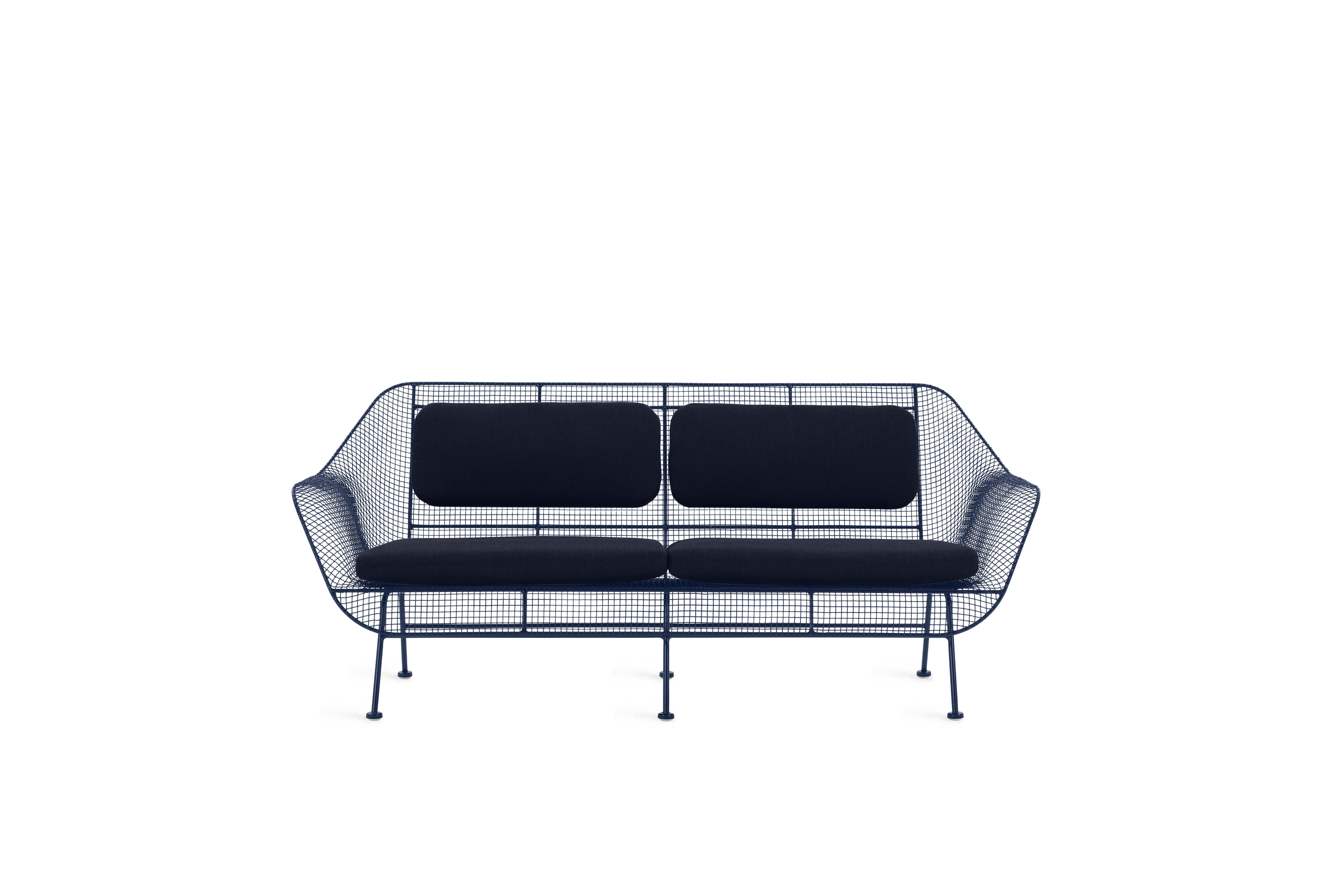 Sculptura Sofa - Blue, Canvas Indigo Cushion