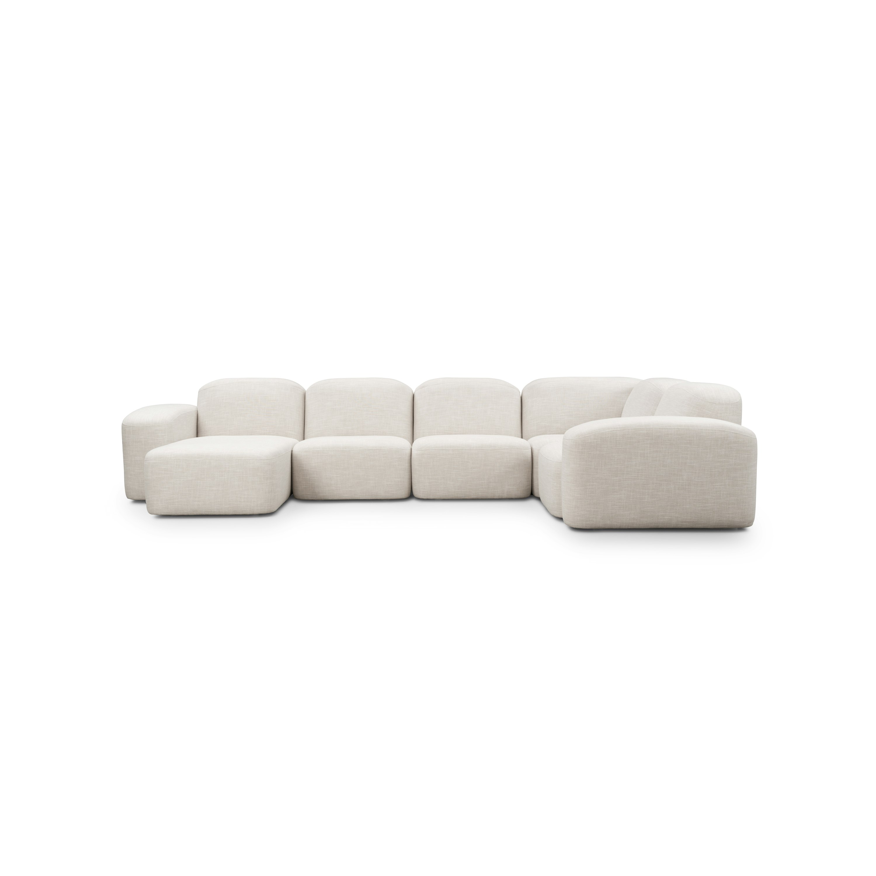 Muse Corner Sectional Chaise - Five Seat, Byron, Oyster, LAF