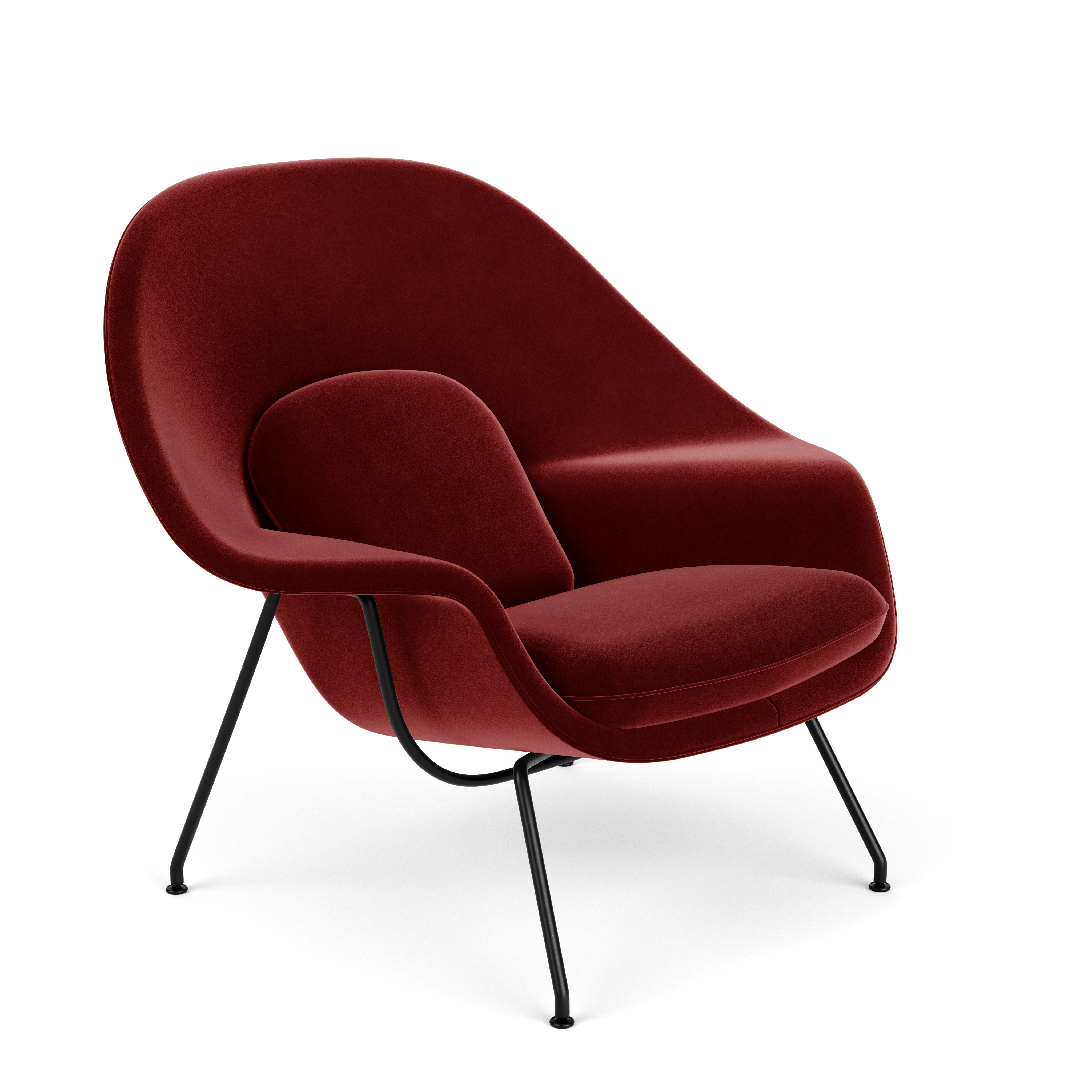 Womb Chair - Medium,  Knoll Velvet,  Flamenco,  Black
