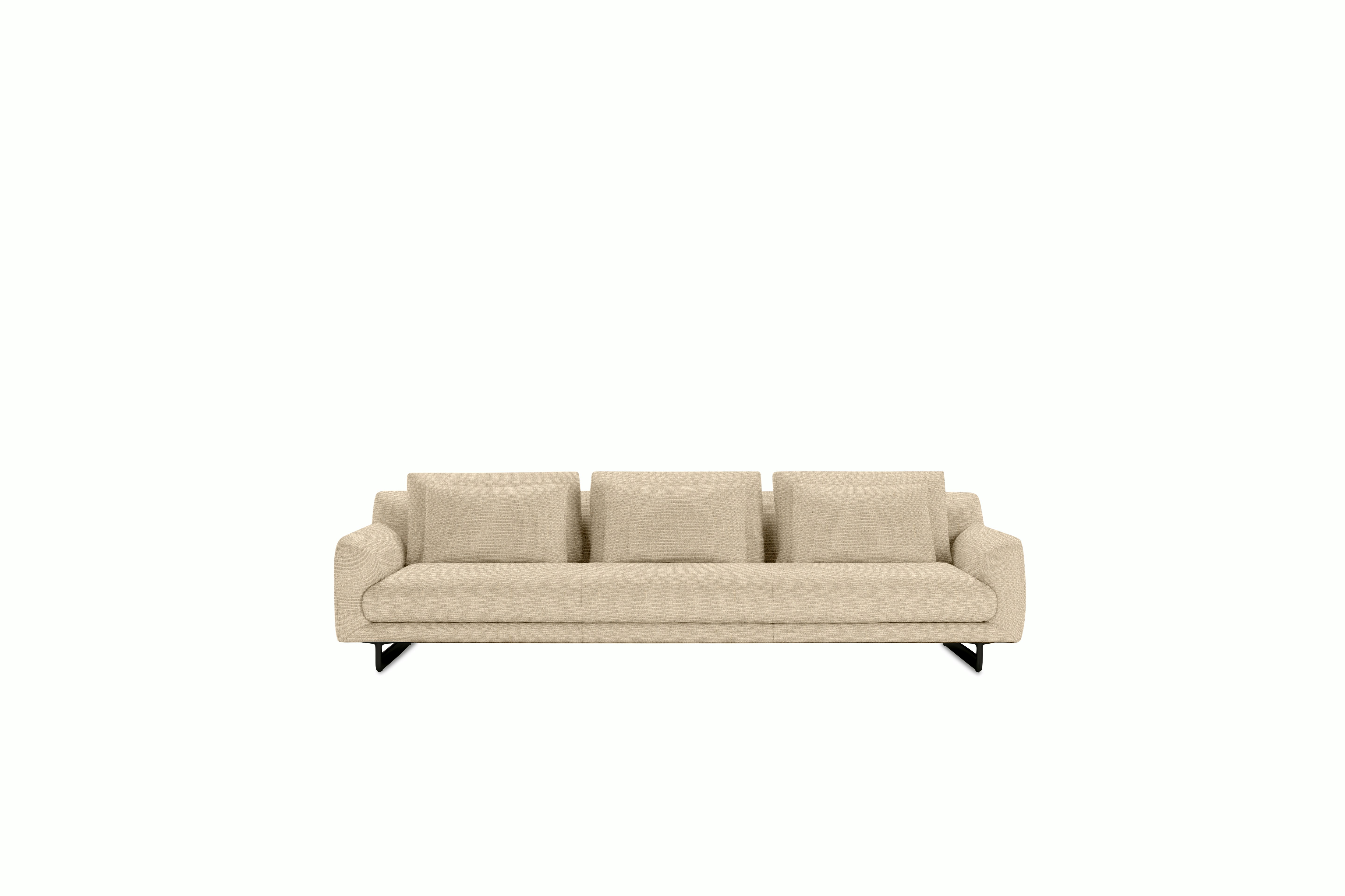 Lecco Sofa 110 - Album Linen, Straw - Black