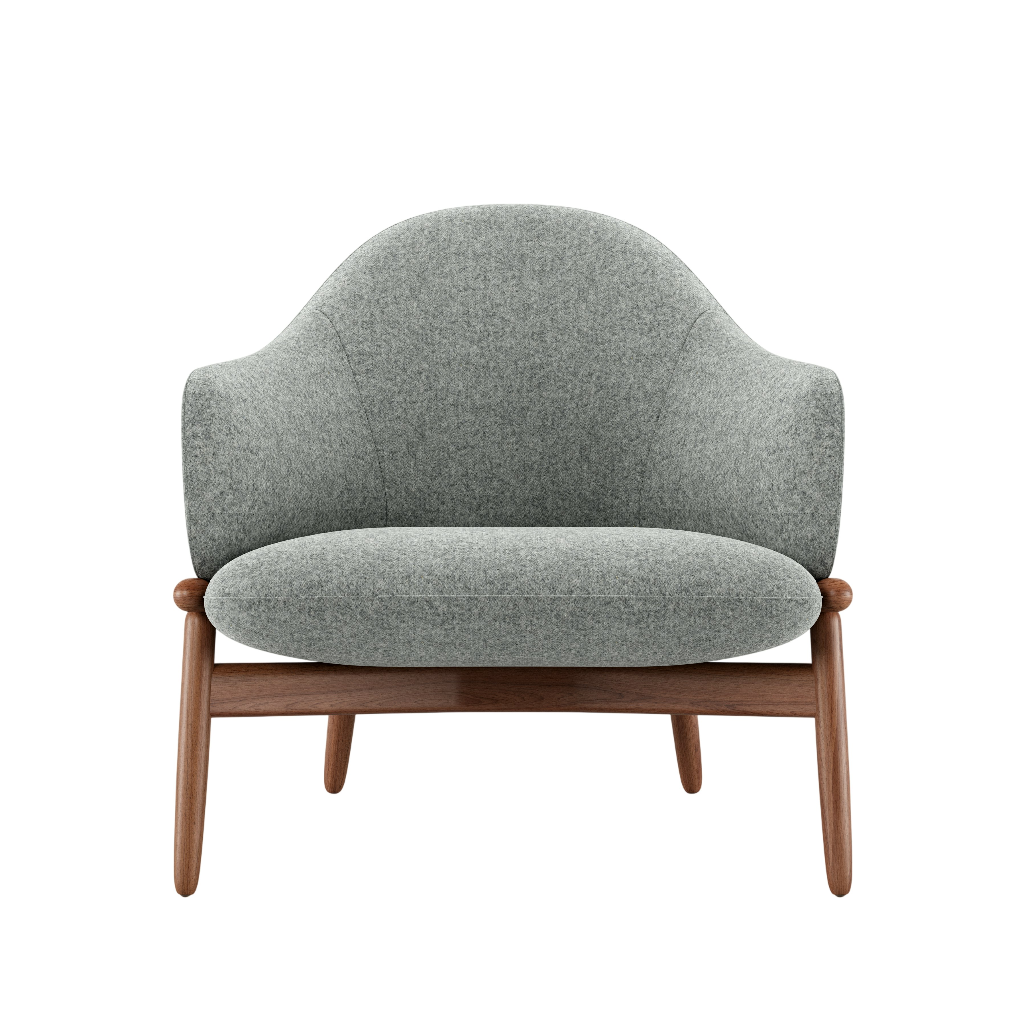 ReFrame Lounge Chair - Mid Back, Pecora, Grey, Walnut