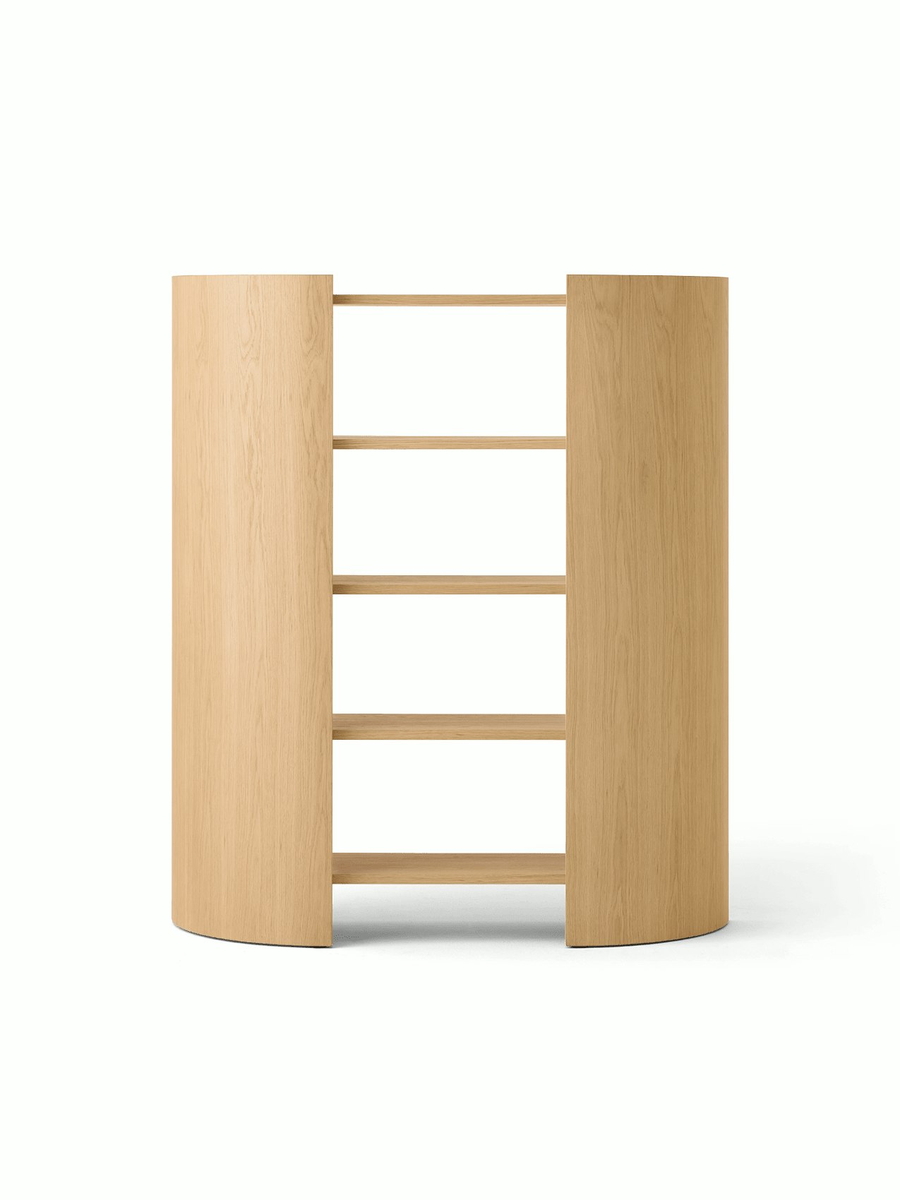 Crescent Shelving High viewed from the back