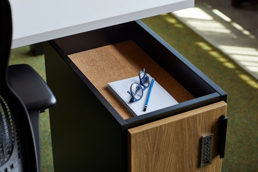 knoll design days 2019 anchor storage mobile credenza detail