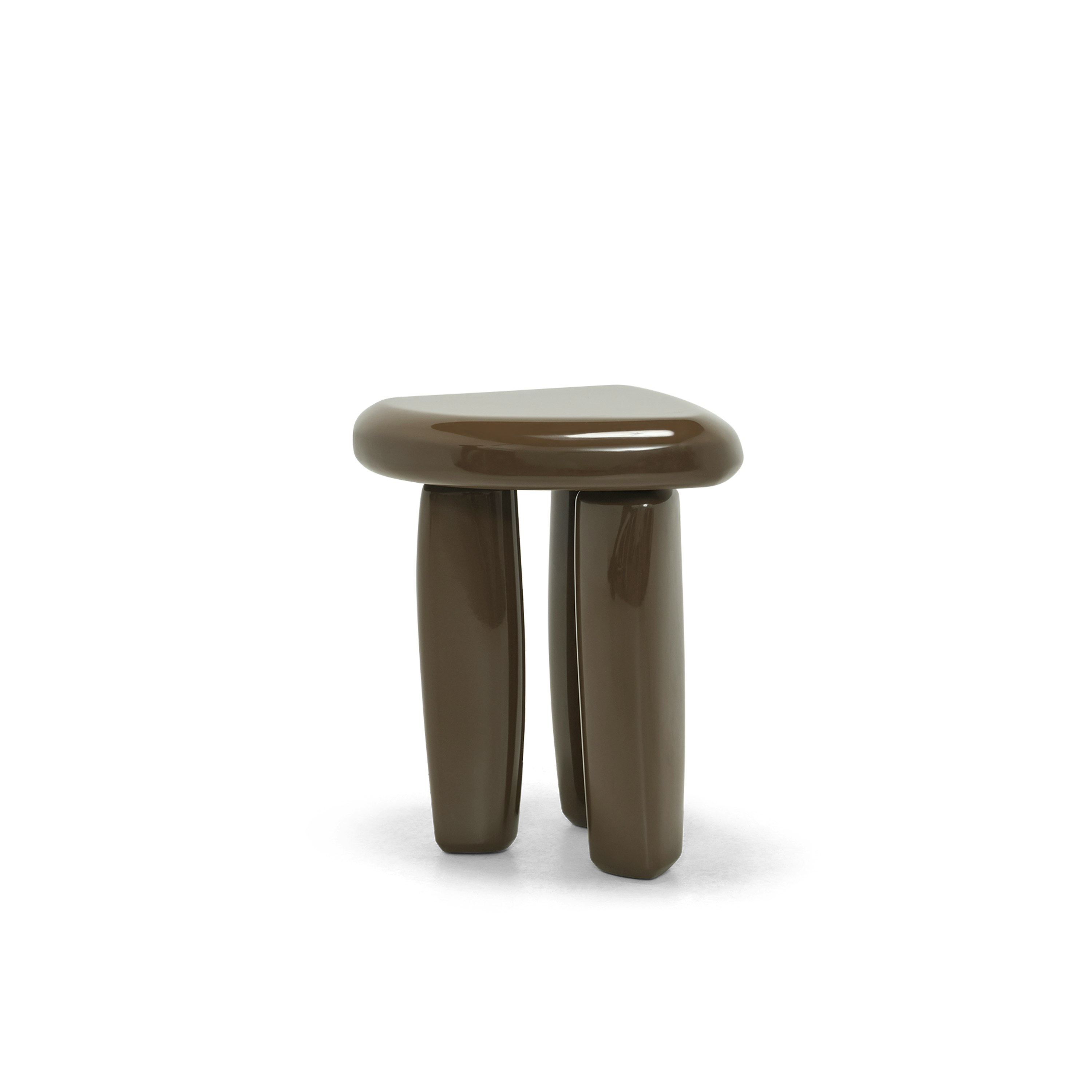 Isola Side Table - High Gloss Chocolate