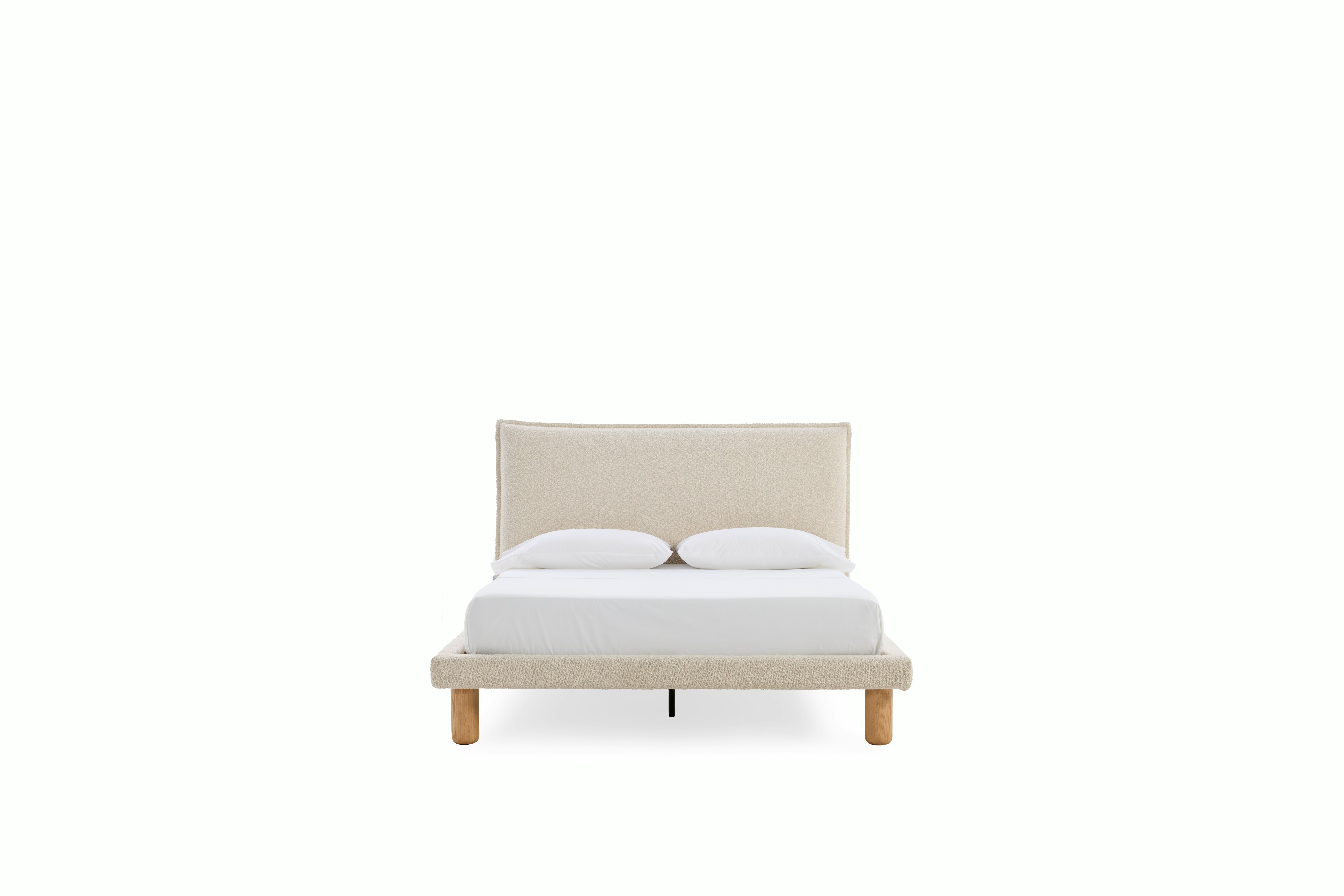 Somme Bed - Queen, Boucle, Birch, Oak