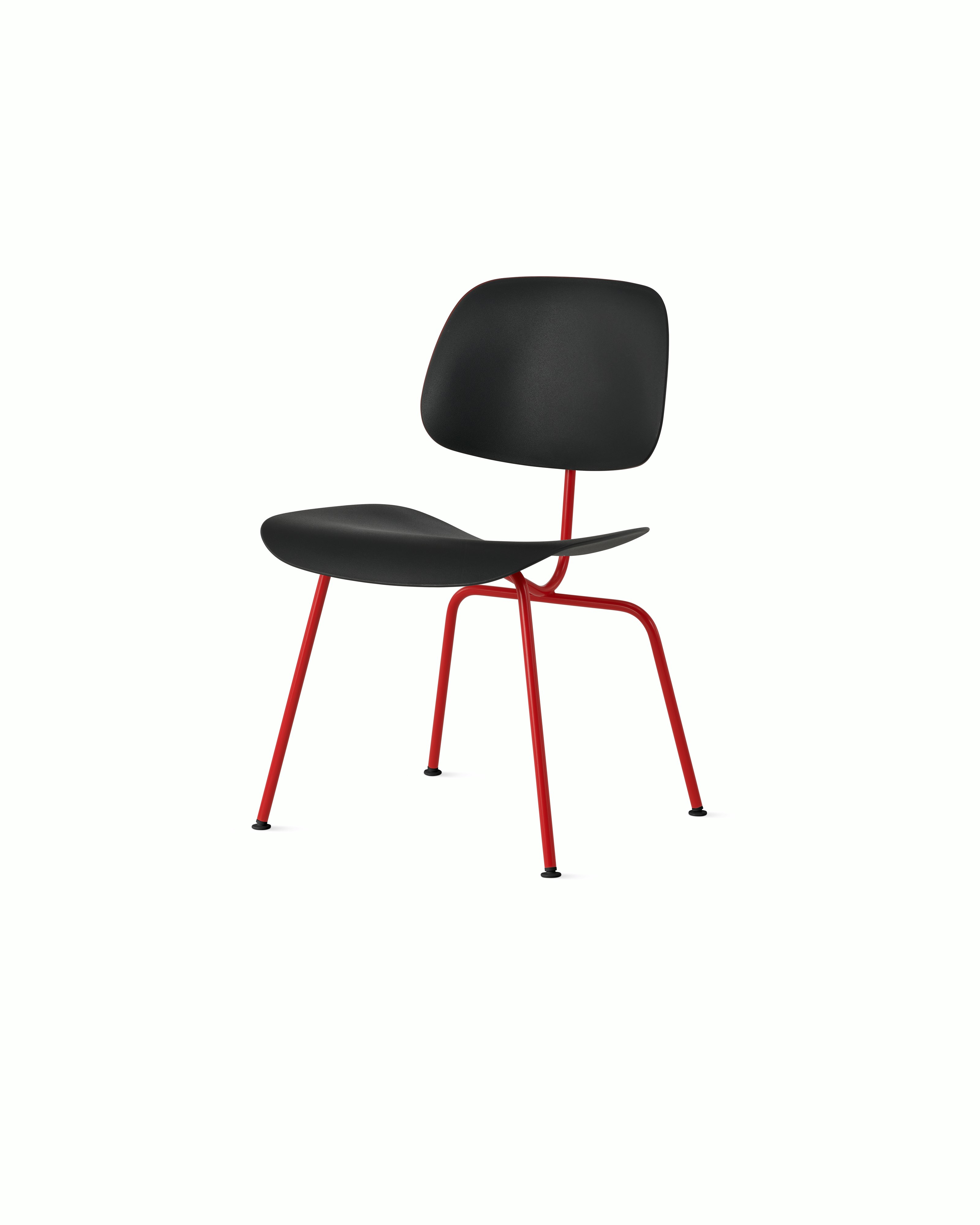 Eames Molded Plastic Dining Chair (EC-127) - Side Chair, Non Upholstered, Black, Blaze