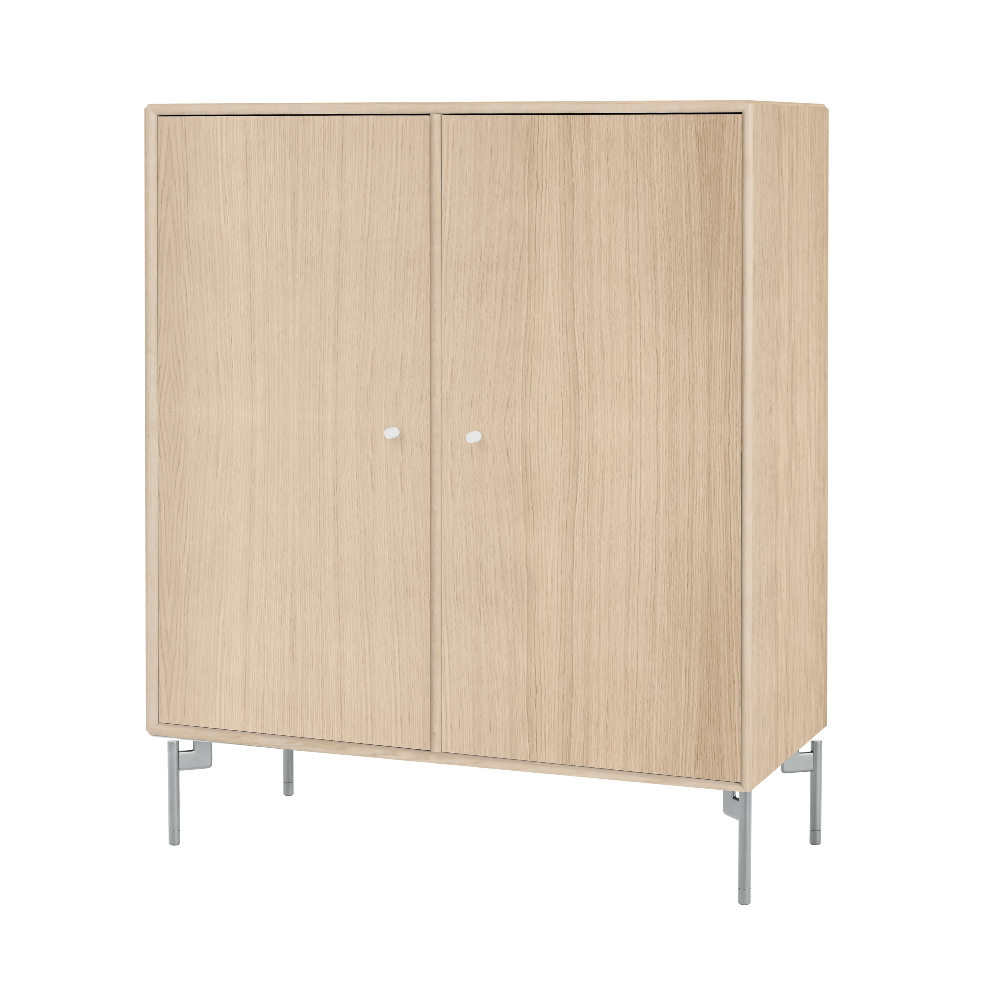 Cover Cabinet - White Oak, , with Chrome Legs