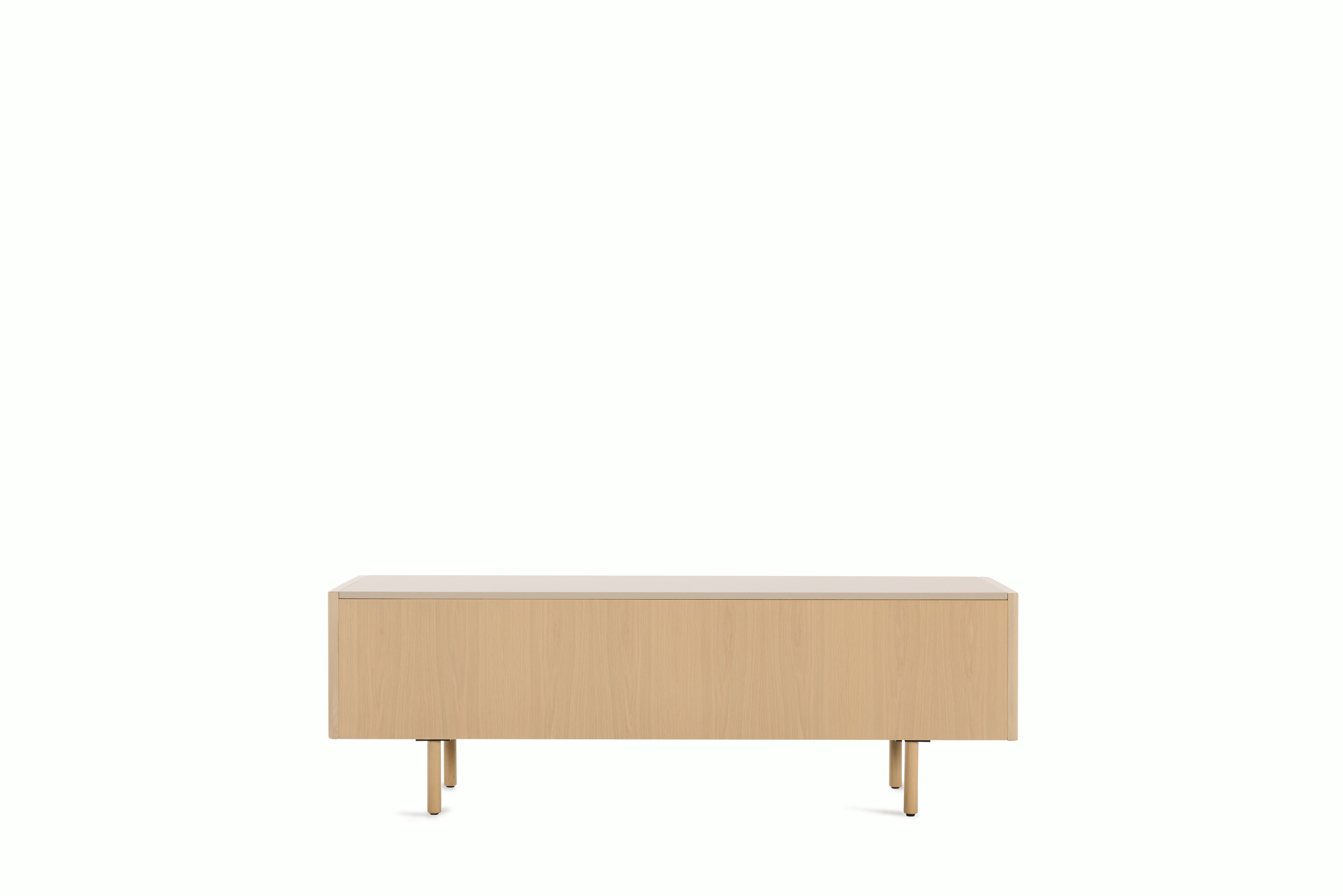 New Canaan Media Unit - oak,  champagne