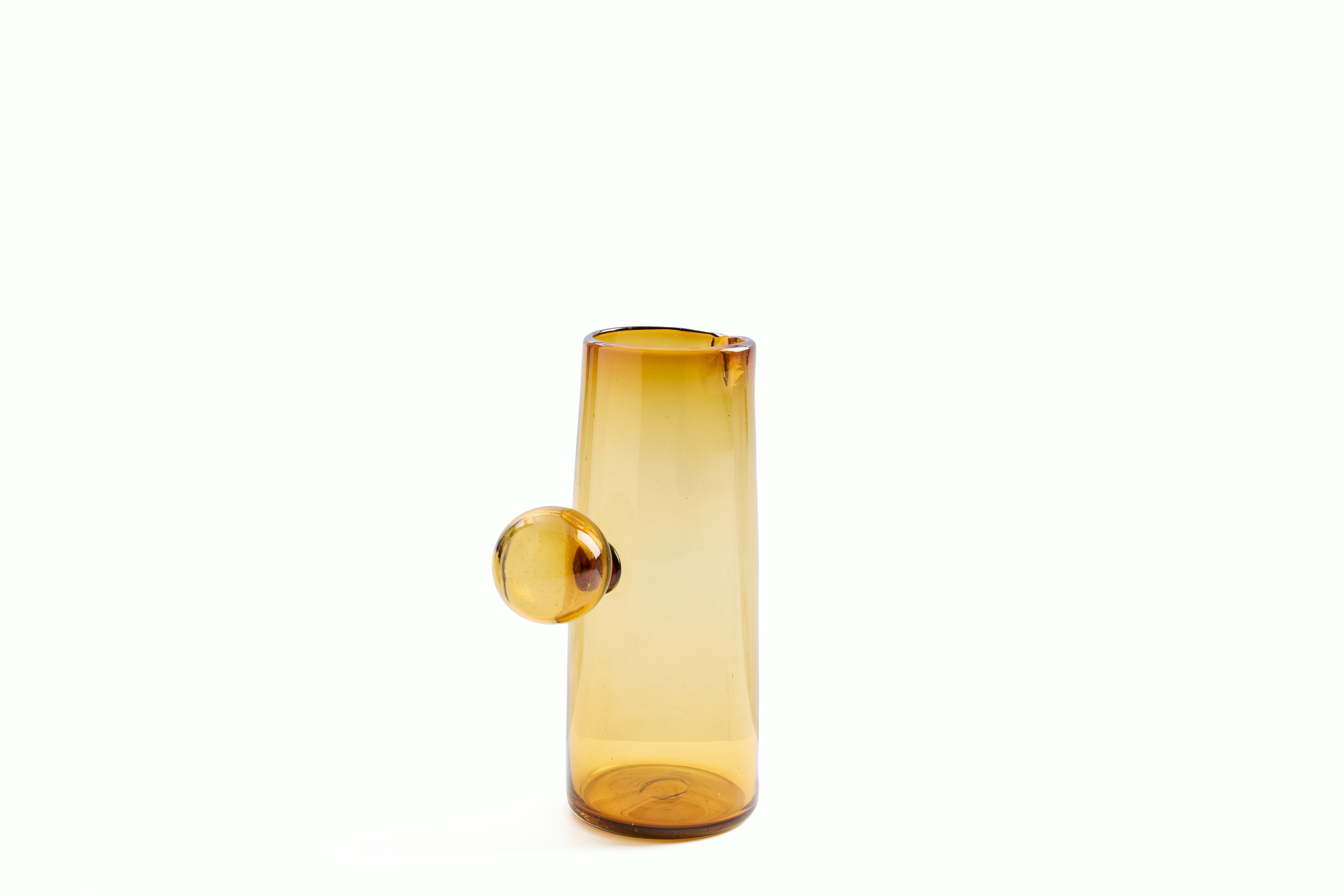 A Durango Pitcher in Amber viewed from an angle.
