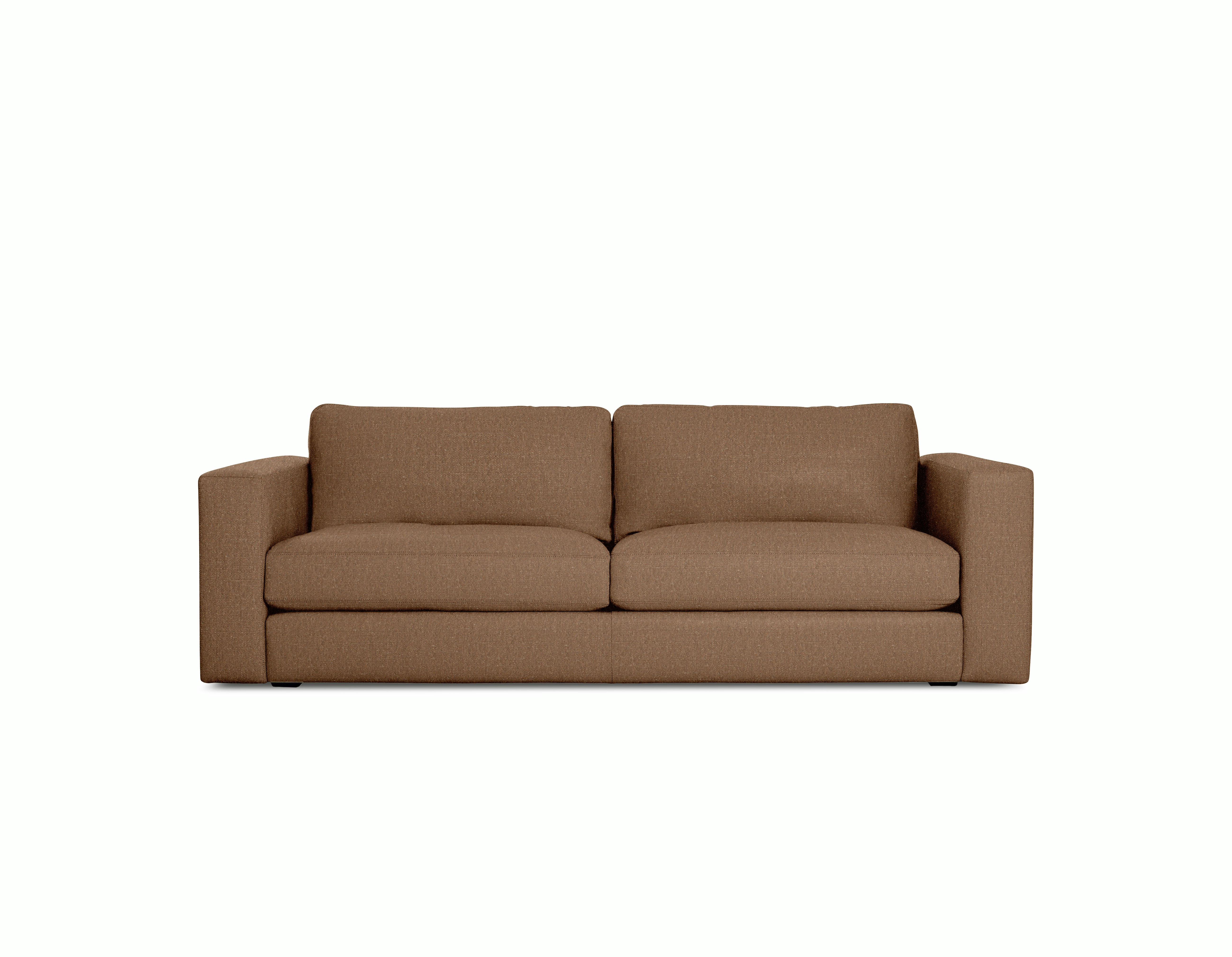 Reid Sofa - Two Seater,  Album Linen,  Tawny with block leg