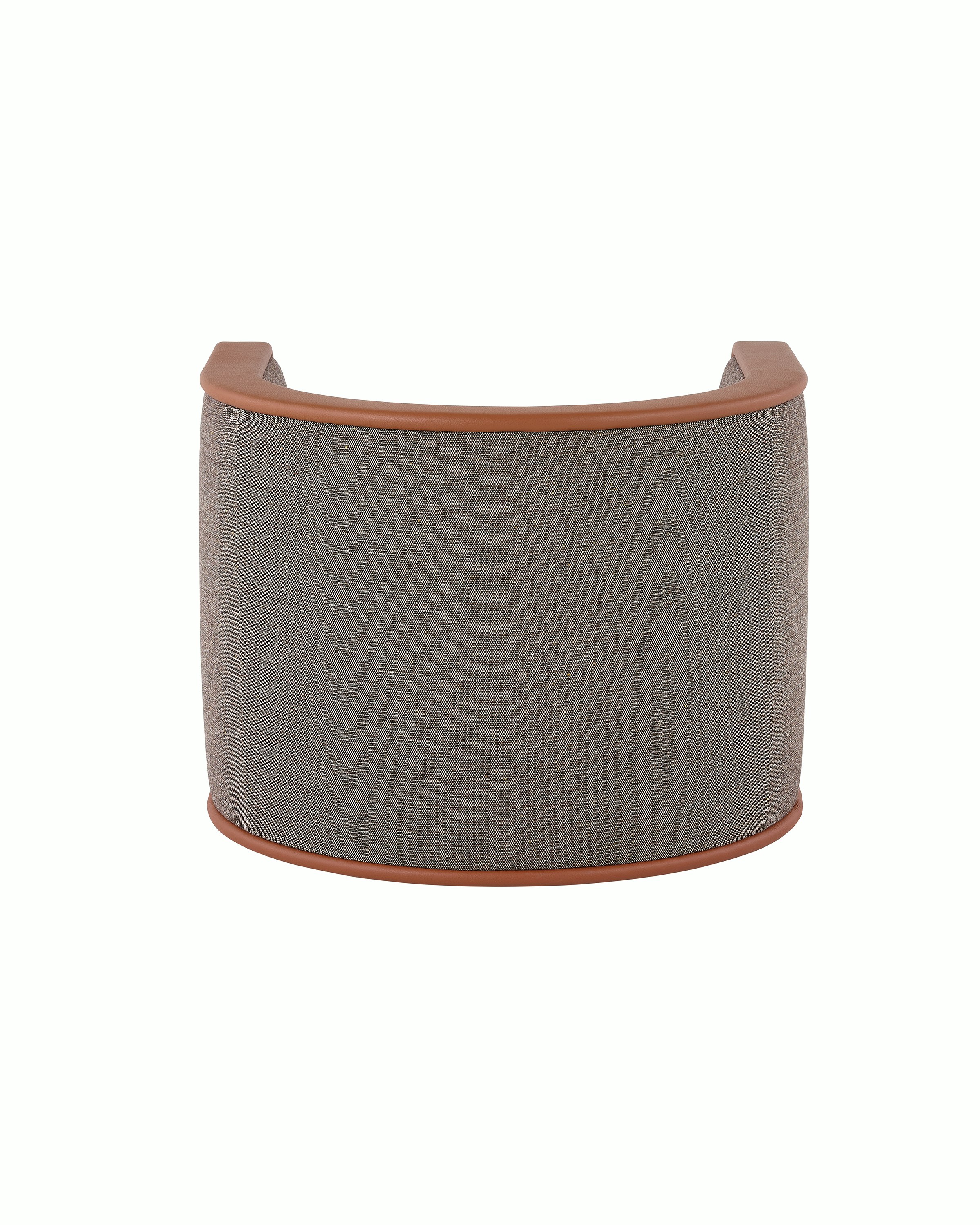 U-Series Lounge Chair with Tenera Maple arms and Wool Tweed Umber seat and back.