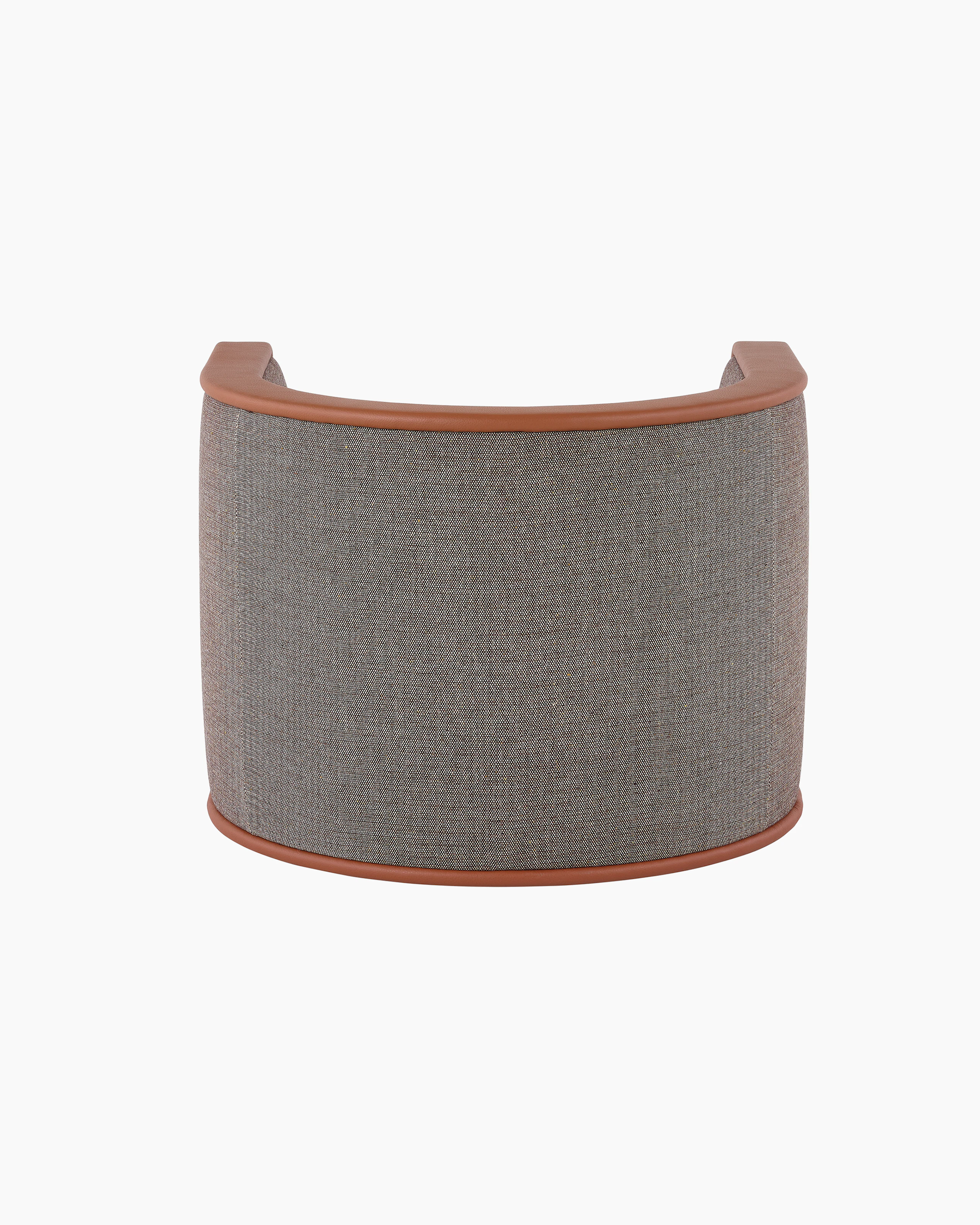 U-Series Lounge Chair with Tenera Maple arms and Wool Tweed Umber seat and back.