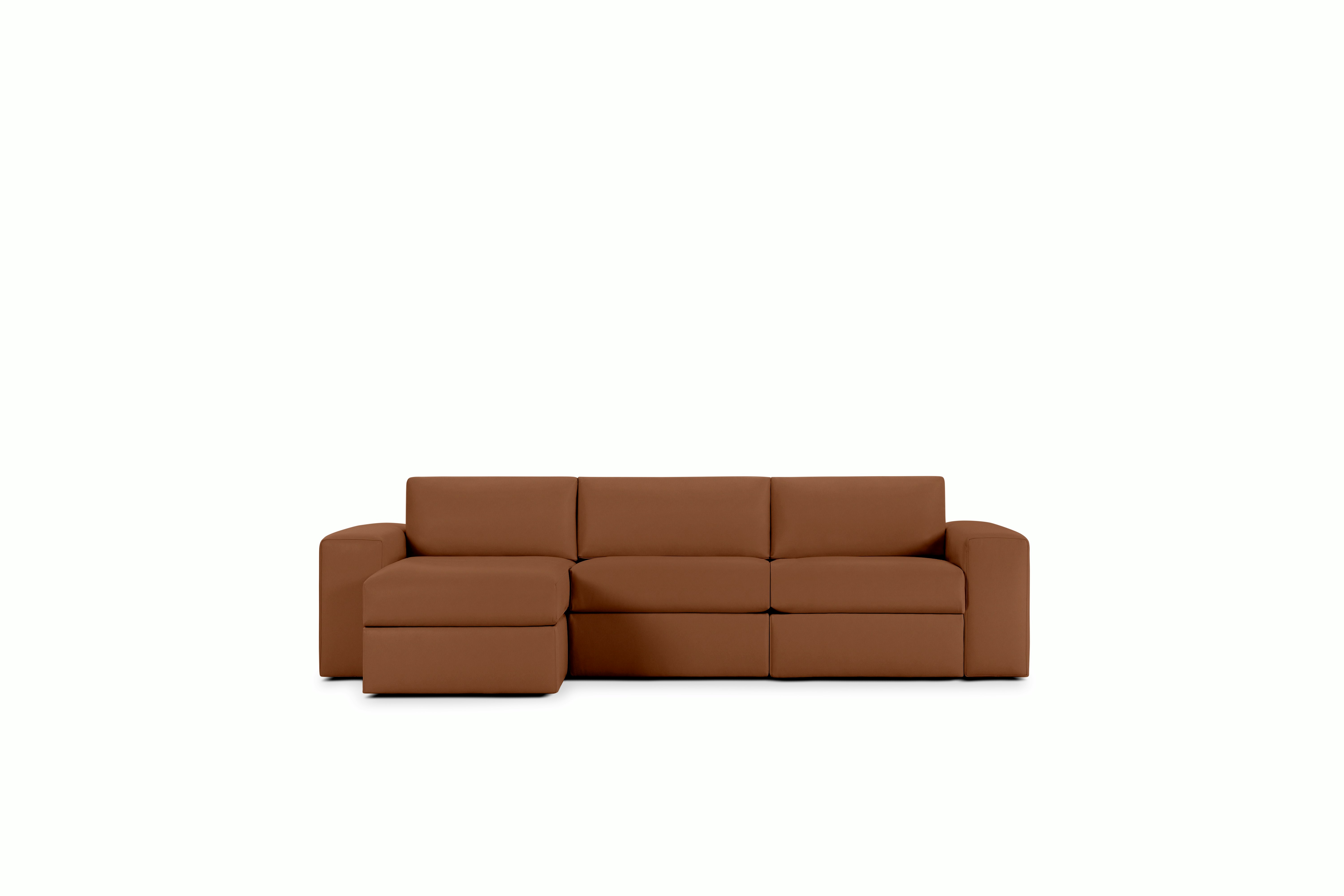 Irvin Sectional Chaise - Left,  Prone Leather,  Ledge