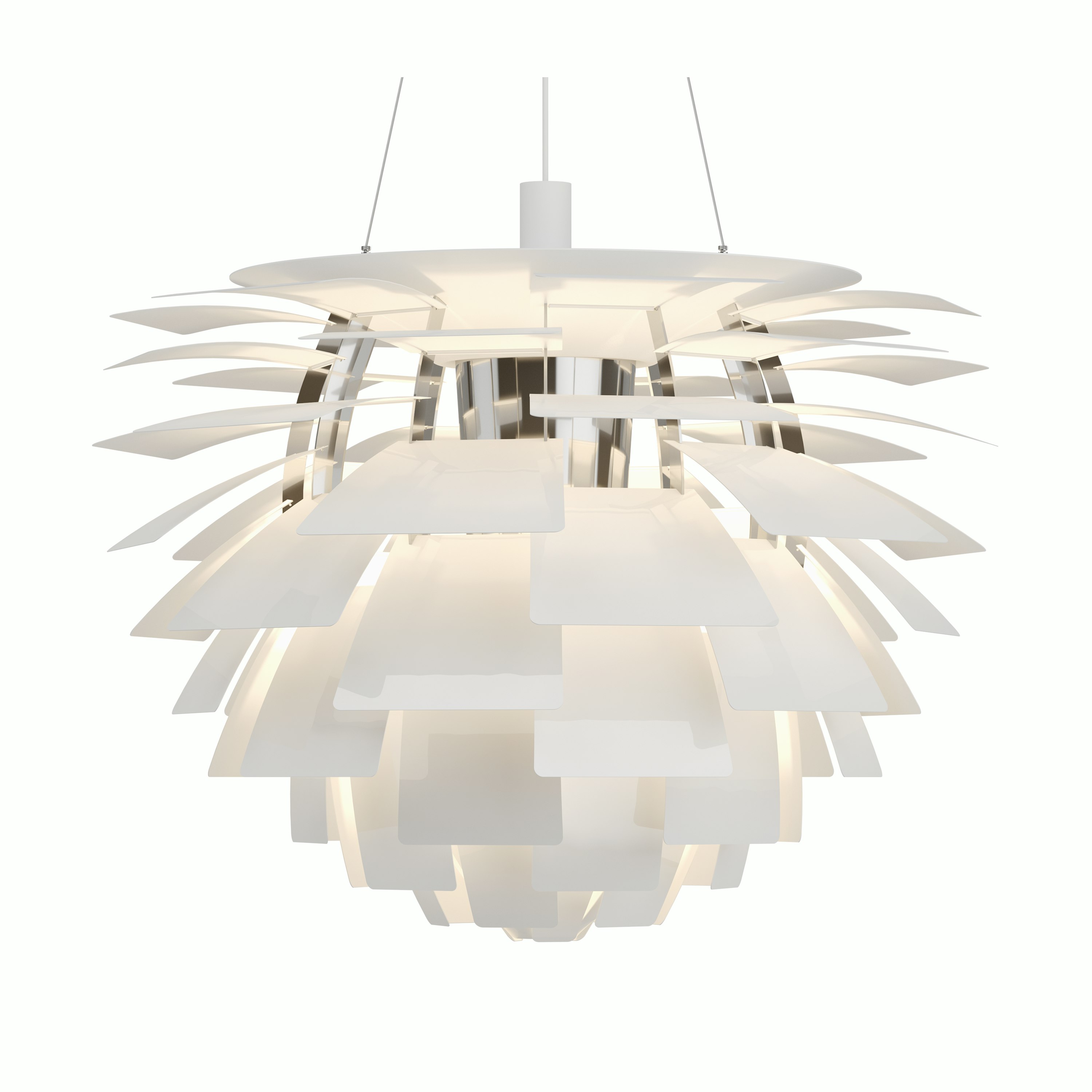 PH Artichoke Lamp in white, extra large